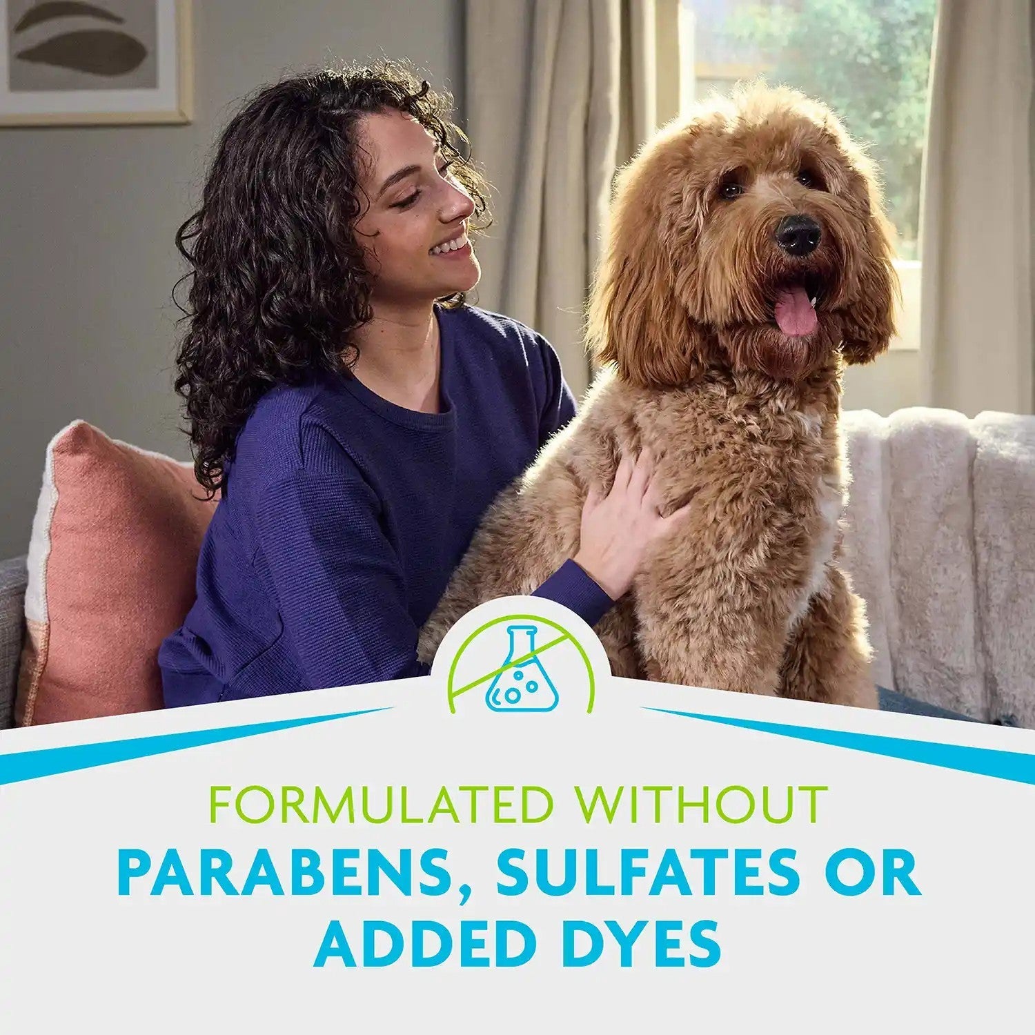 FURminator 2-in-1 Doodle Shampoo & Conditioner formulated without parabens, sulfates or added dyes