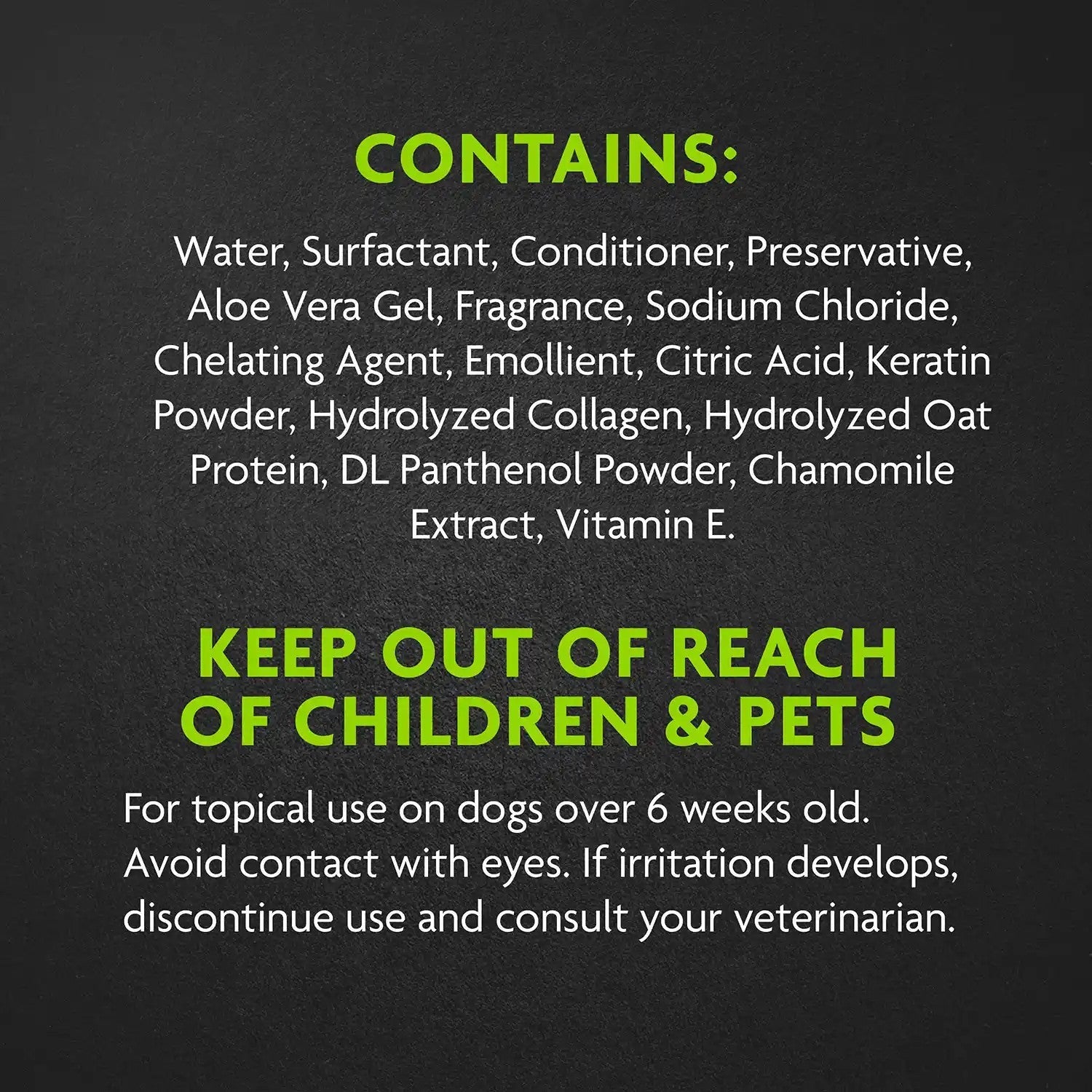 FURminator 2-in-1 Doodle Shampoo & Conditioner ingredient list