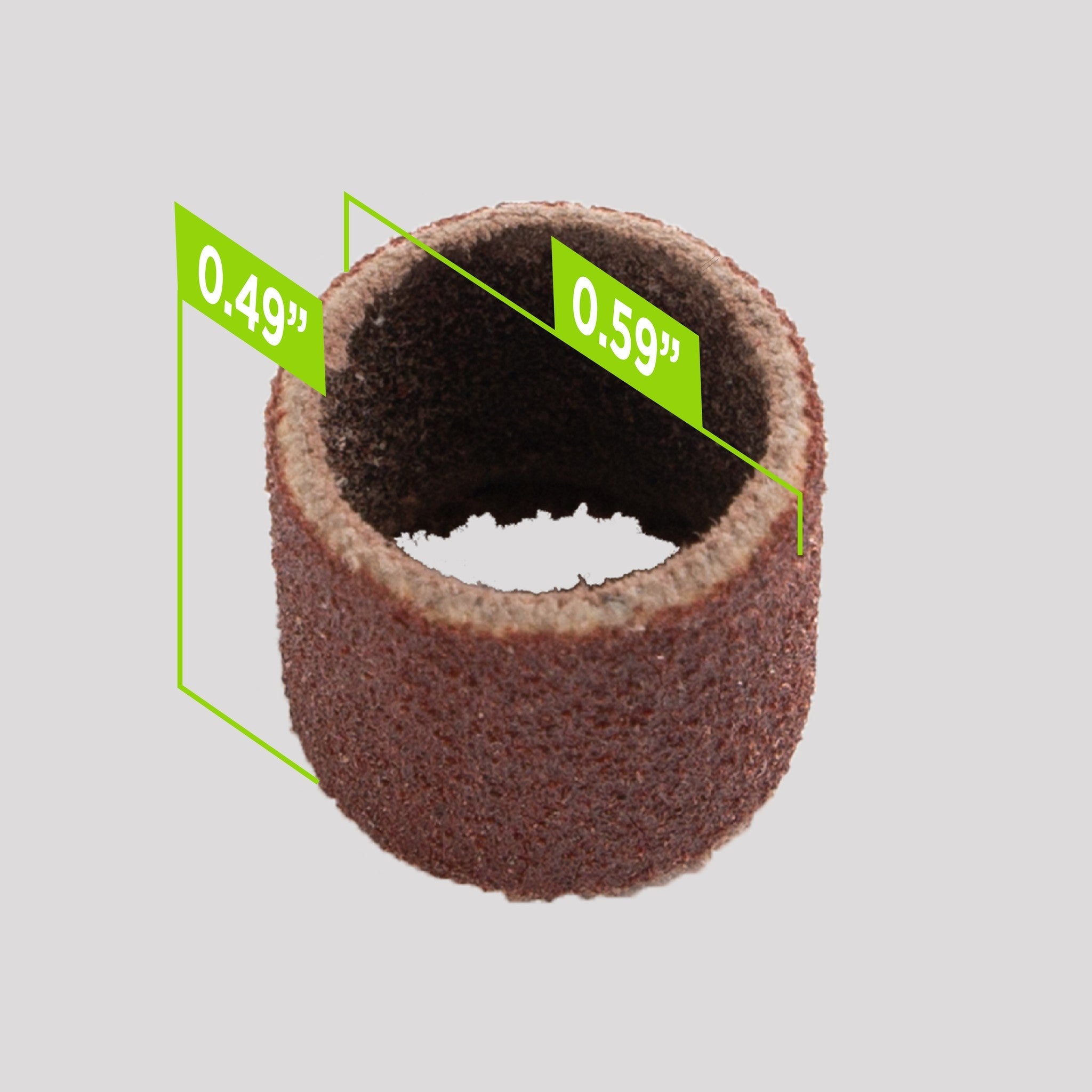FURminator grinding band dimensions 0.49 inch tall by 0.59 inch diameter