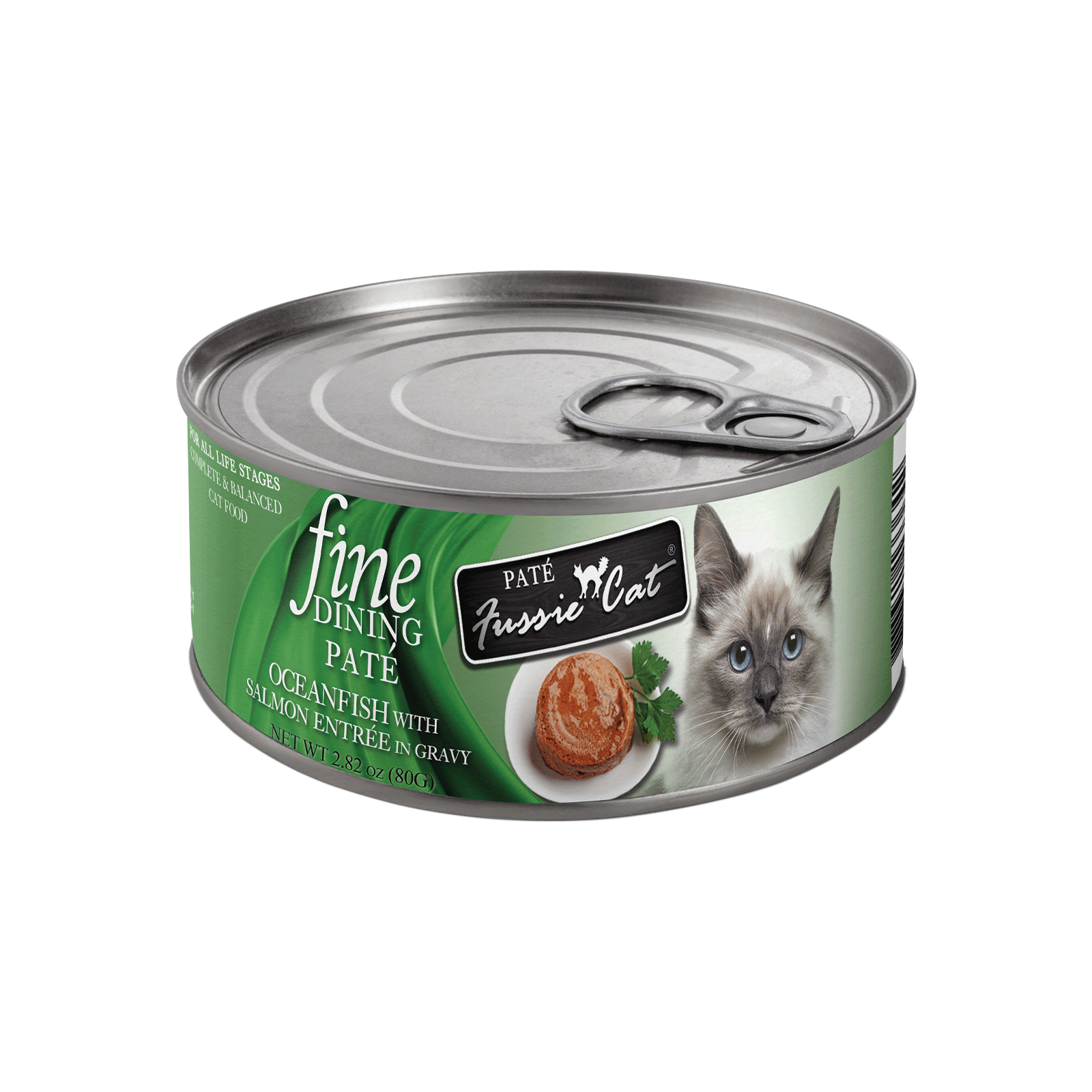 Fussie Cat Fine Dining Paté Oceanfish with Salmon Entrée in Gravy Wet Cat Food — additional product view 1