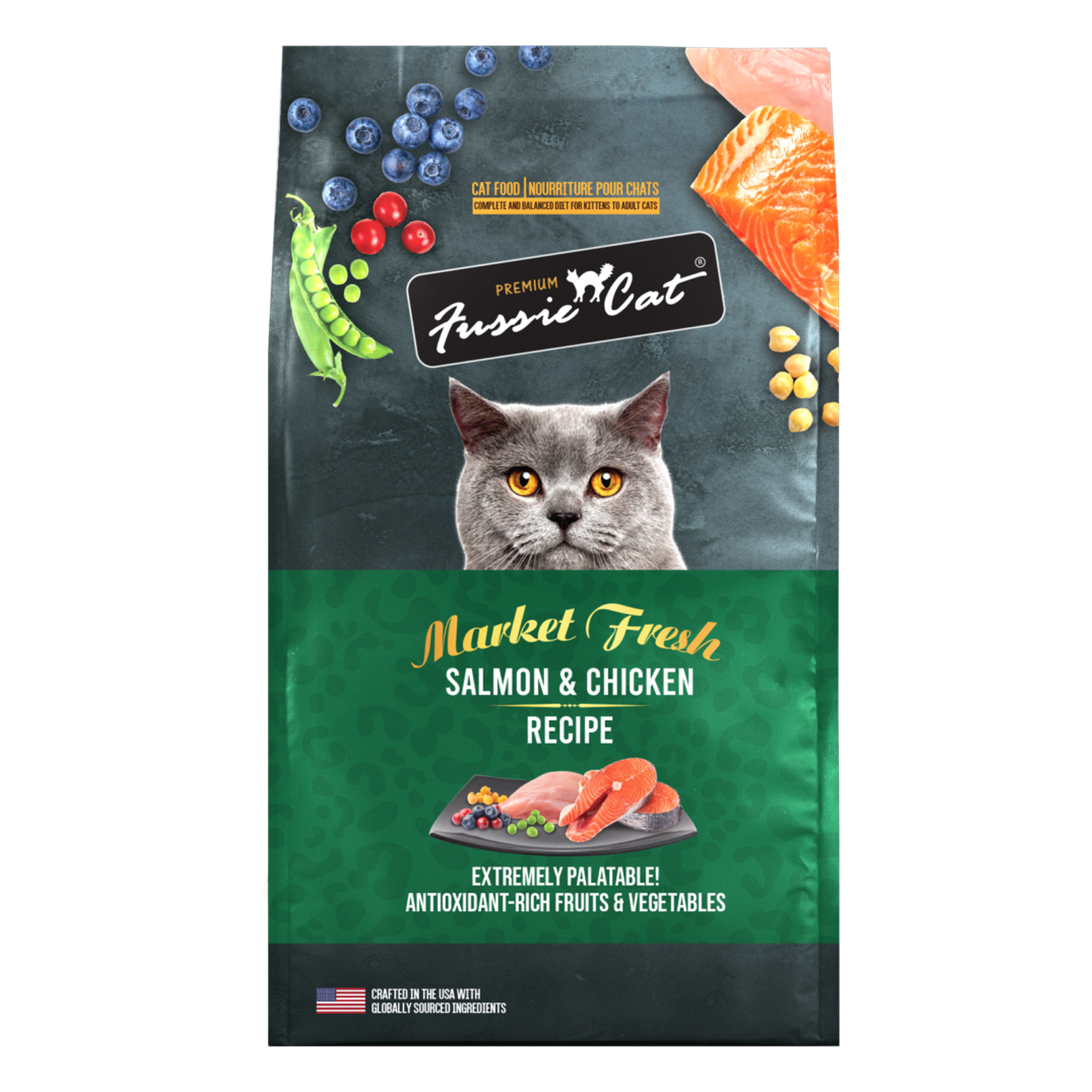 Fussie Cat Market Fresh Salmon & Chicken Recipe Dry Cat Food package