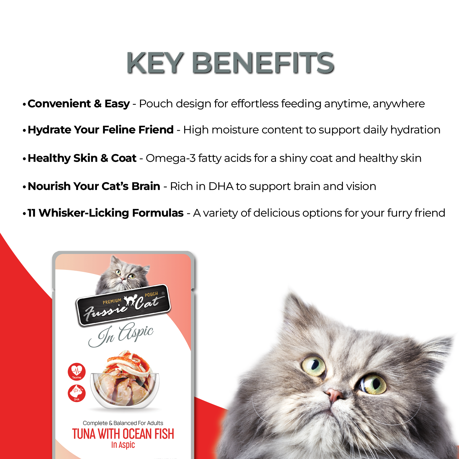 Fussie Cat Tuna with Ocean Fish in Aspic Wet Cat Food Pouch — additional product view 2
