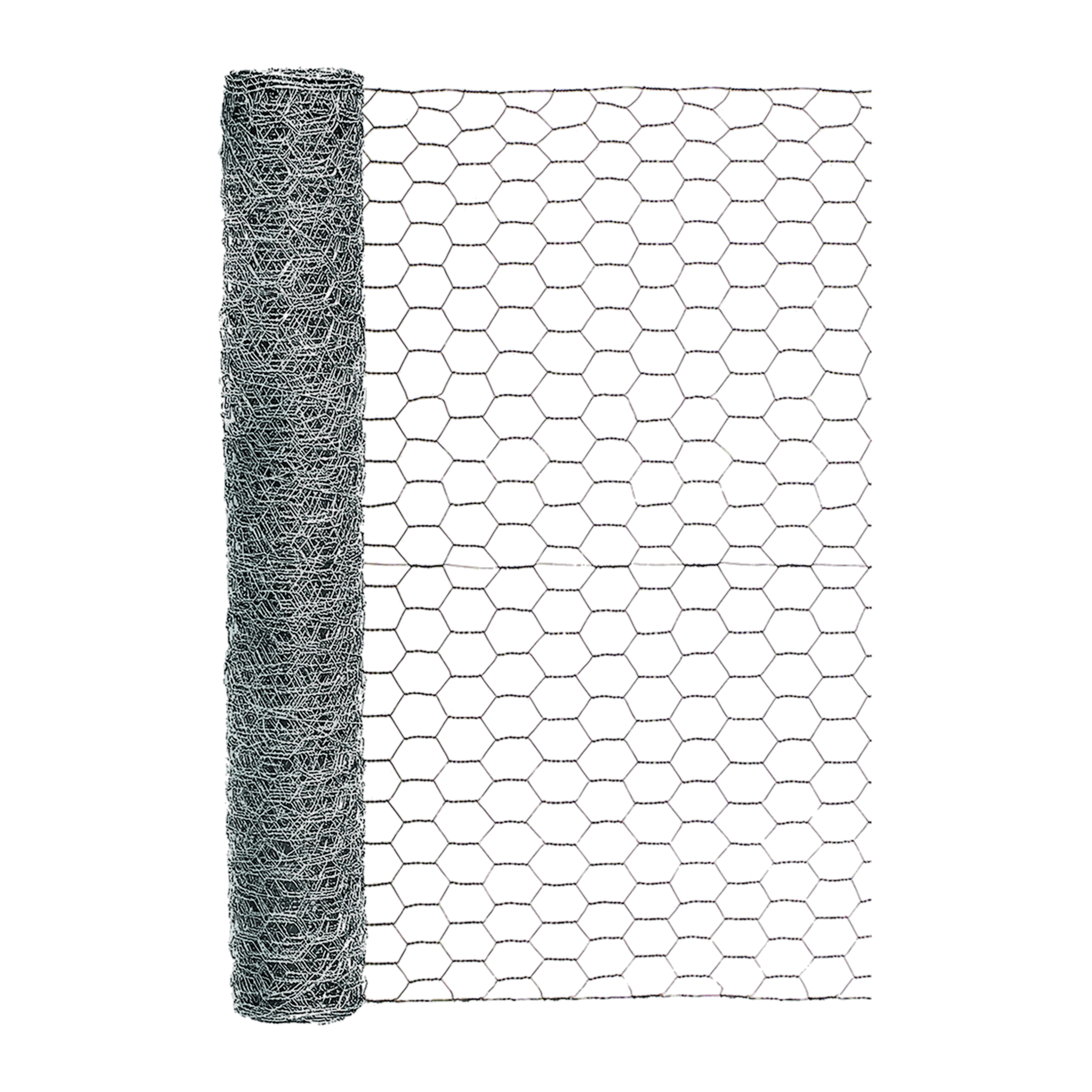 Garden Craft galvanized chicken wire roll, 1 inch hexagonal poultry netting mesh, gray