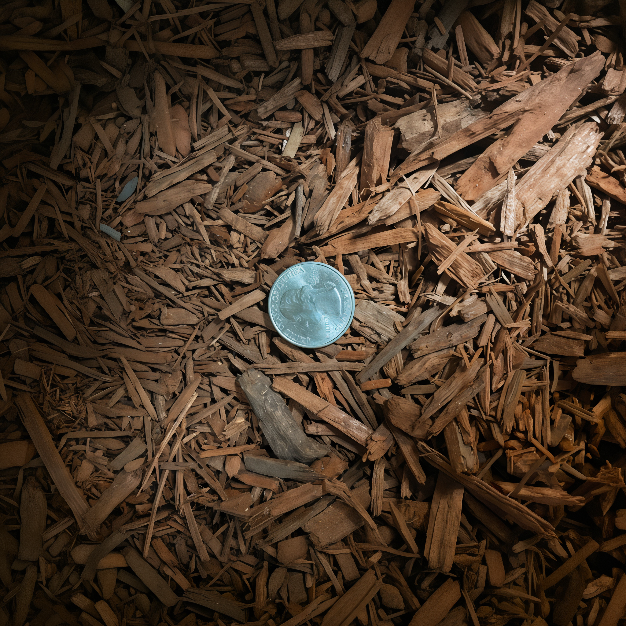 Red dyed mulch providing vibrant color for your yard.