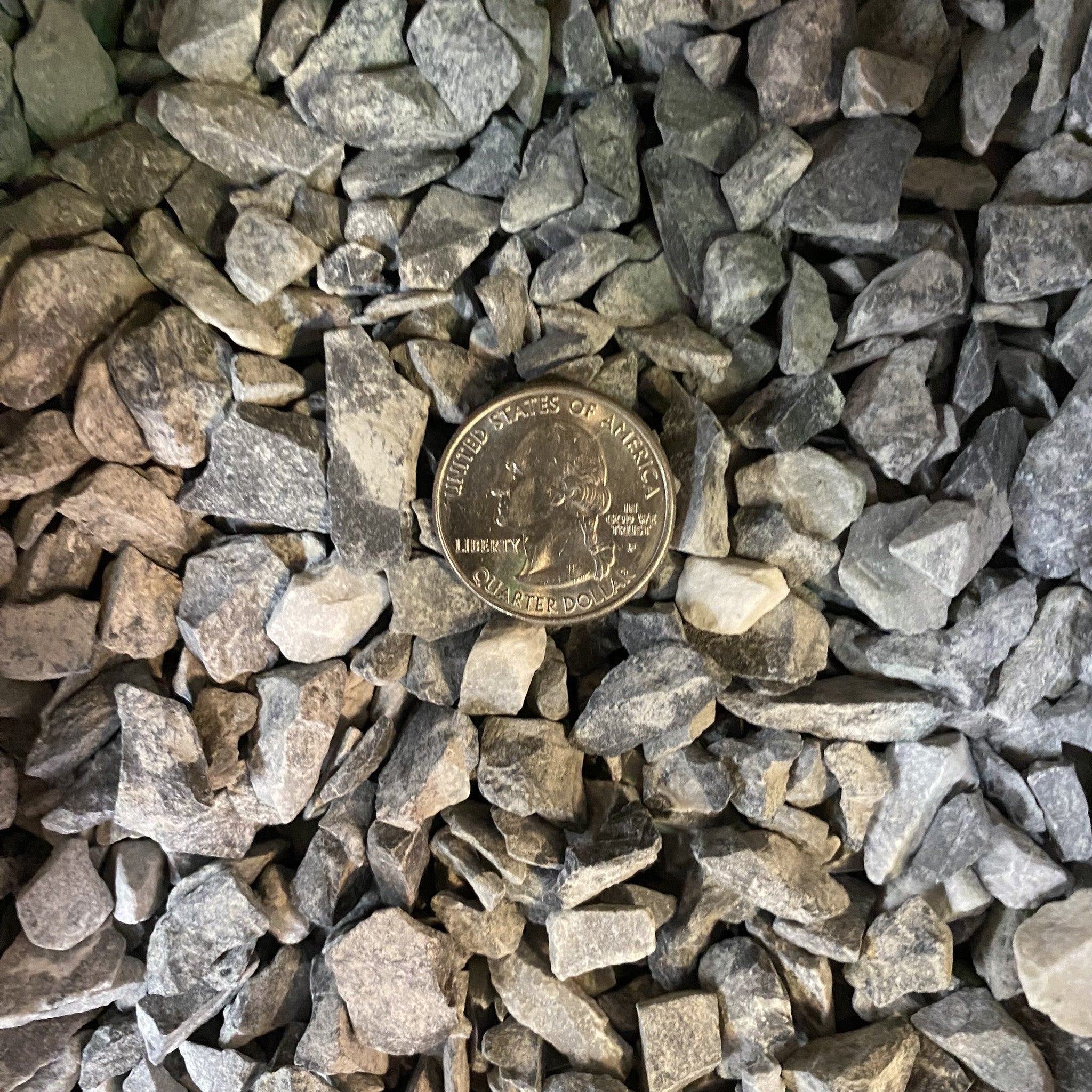 Blue Stone aggregate, 3/8 inch size, sold by the ton