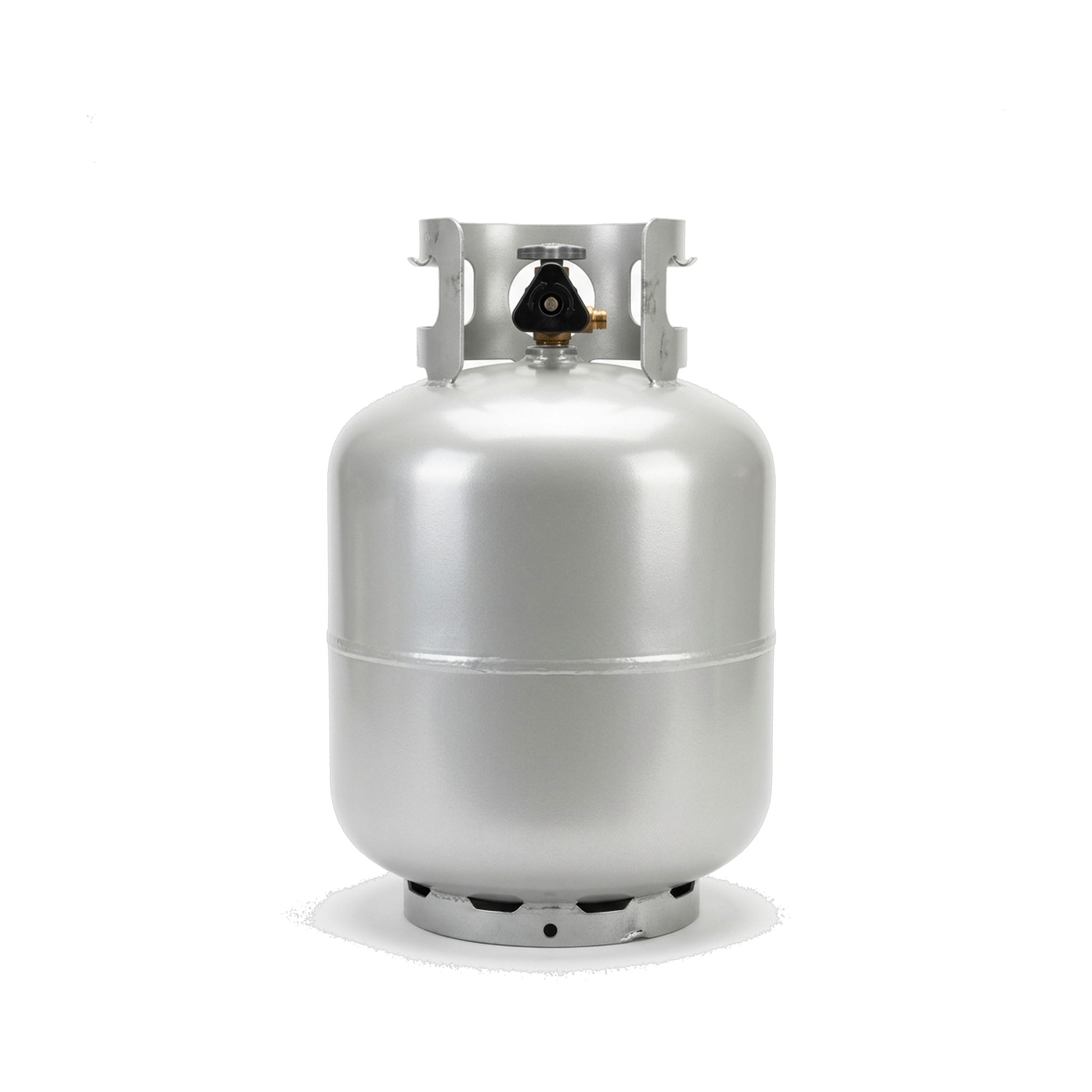 Standard refillable steel propane cylinder for propane tank refills at Garoppos