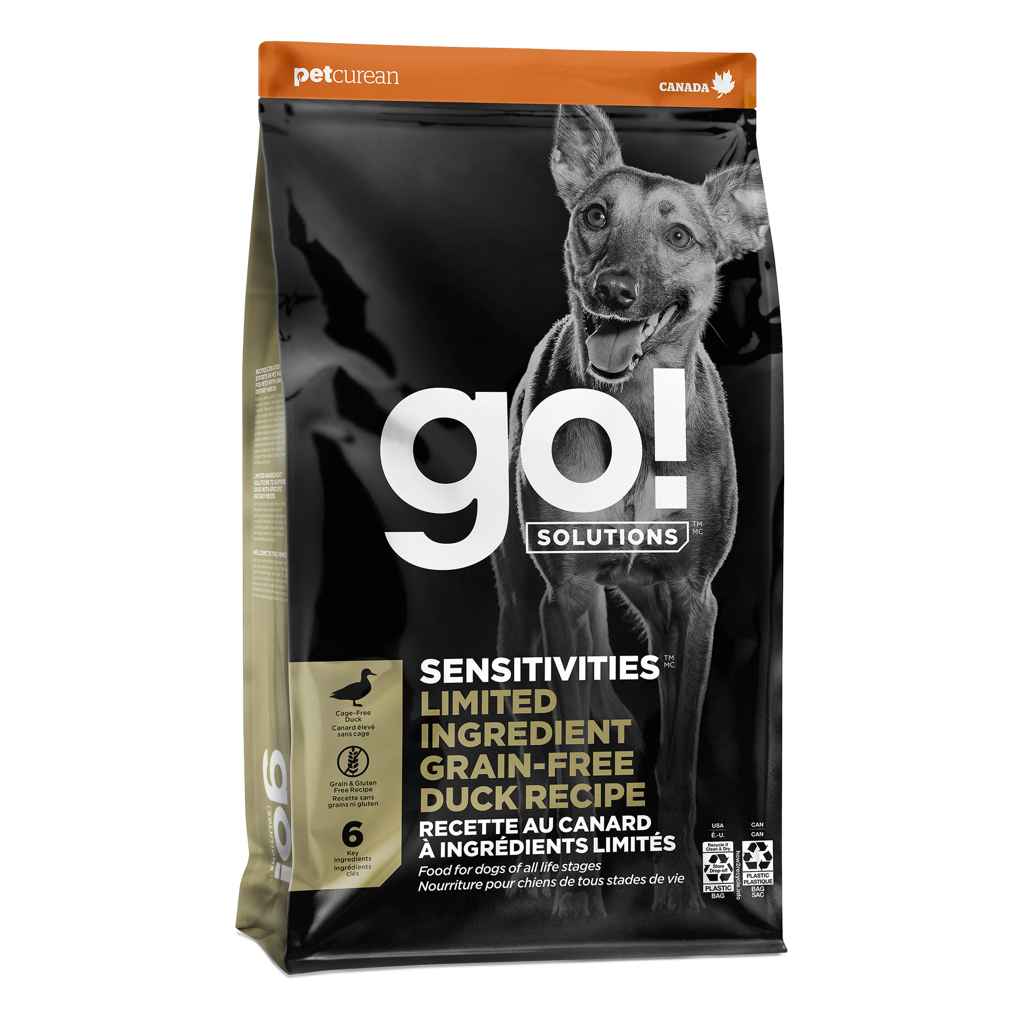 Go! Solutions Sensitivities Limited Ingredient Grain-Free Duck Recipe Dry Dog Food bag