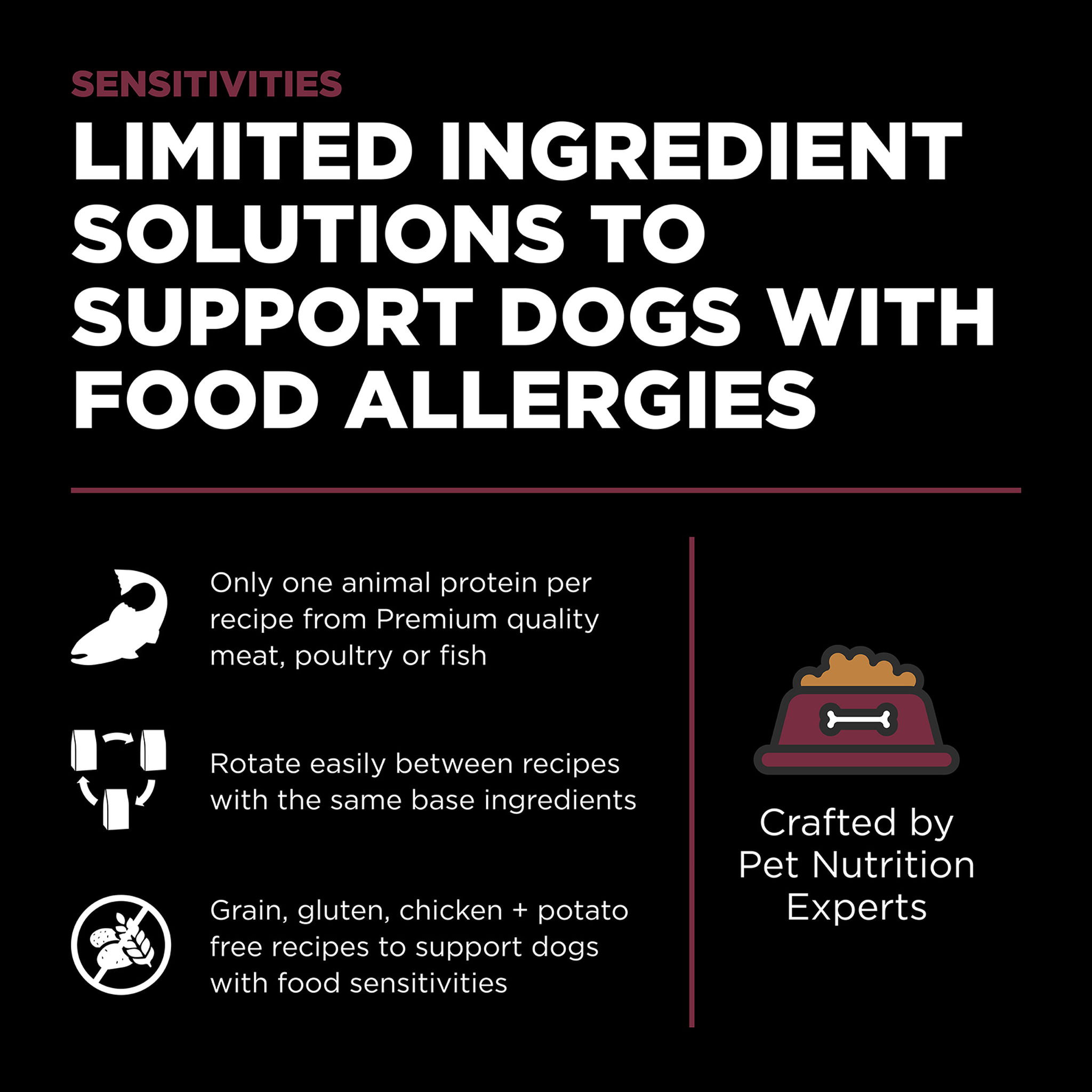 Go! Solutions Sensitivities Limited Ingredient Grain-Free Lamb Recipe recipe highlights
