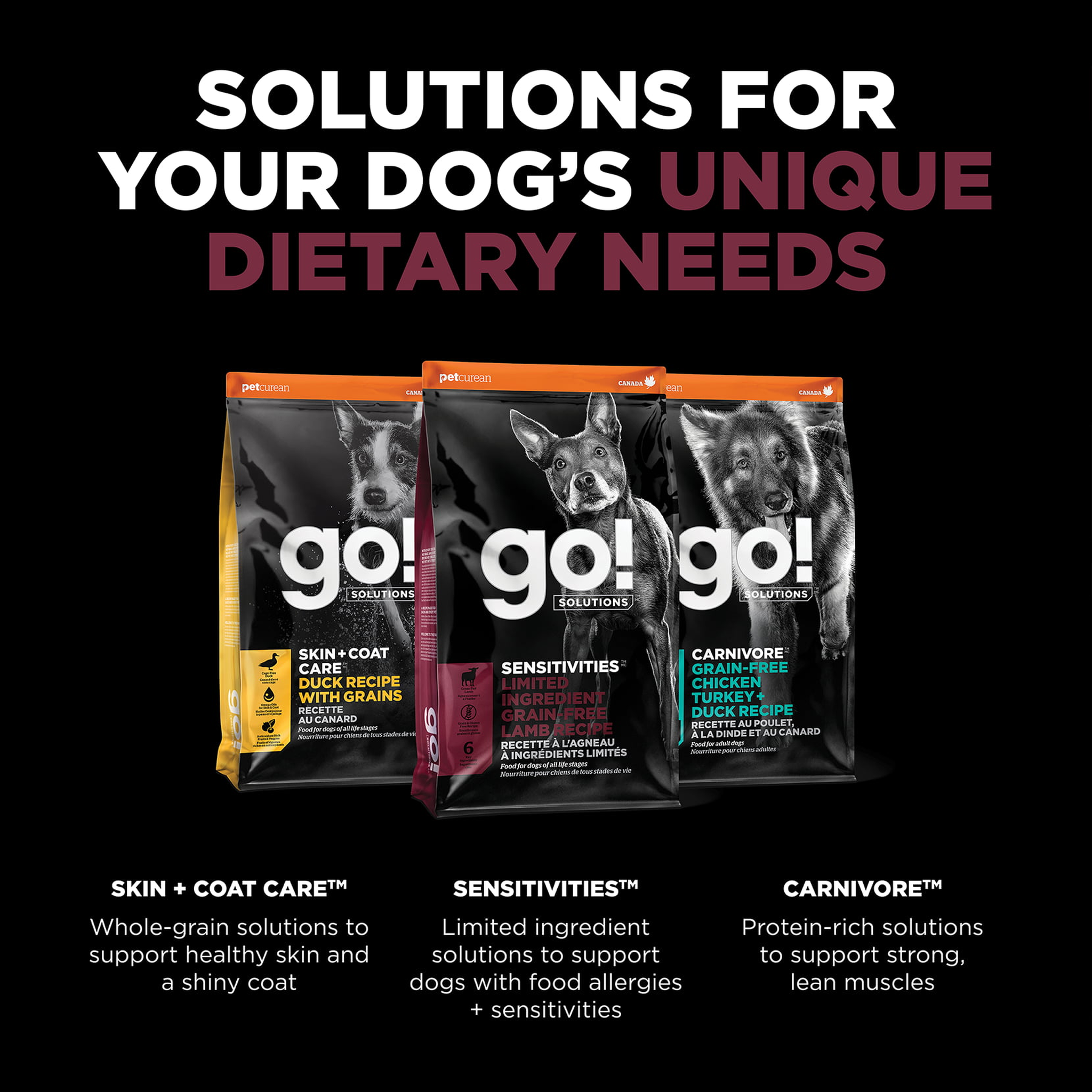 Go! Solutions Sensitivities Limited Ingredient Grain-Free Lamb Recipe solutions overview