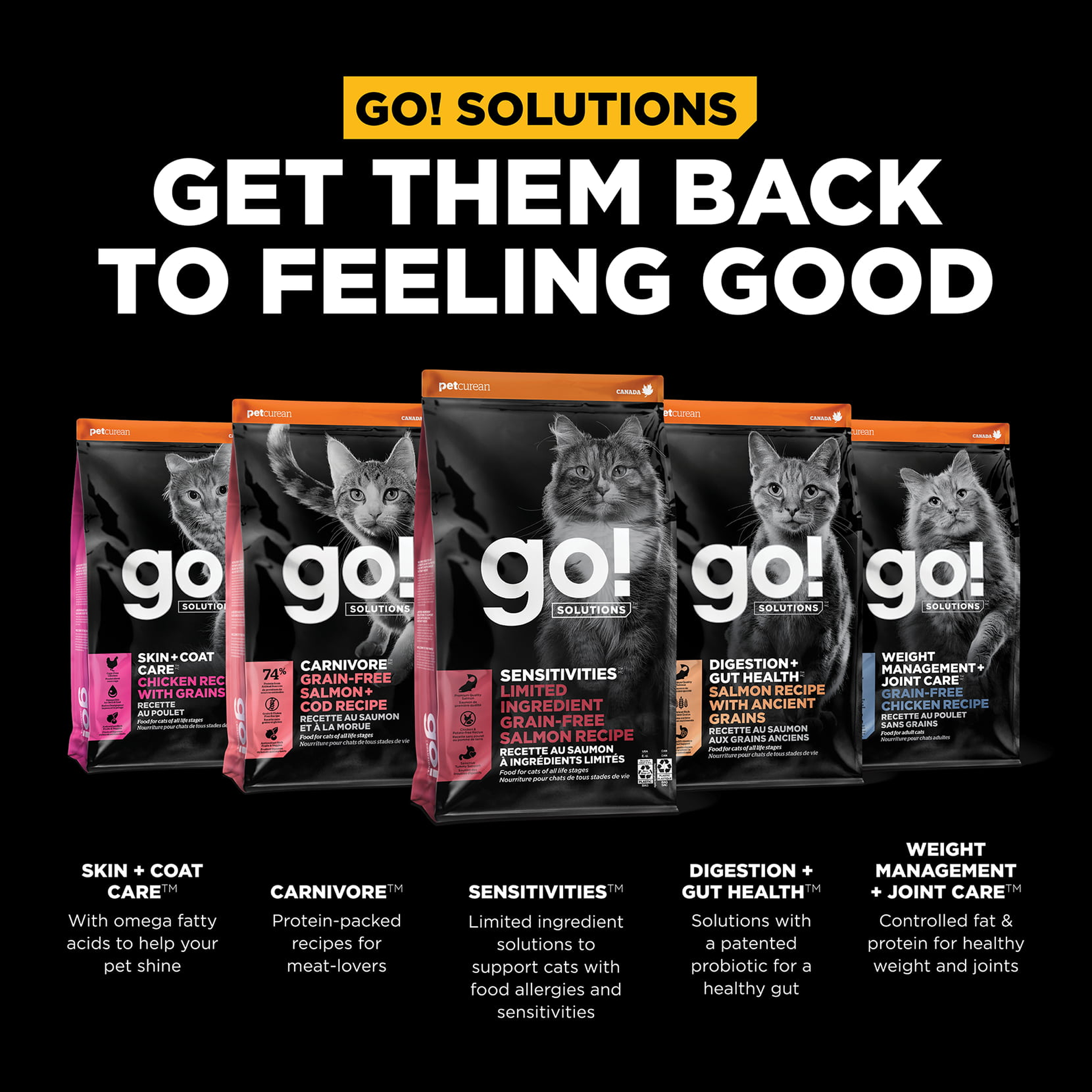 Go! Solutions Sensitivities Limited Ingredient Grain-Free Salmon Recipe feed less with nutrient-dense kibble
