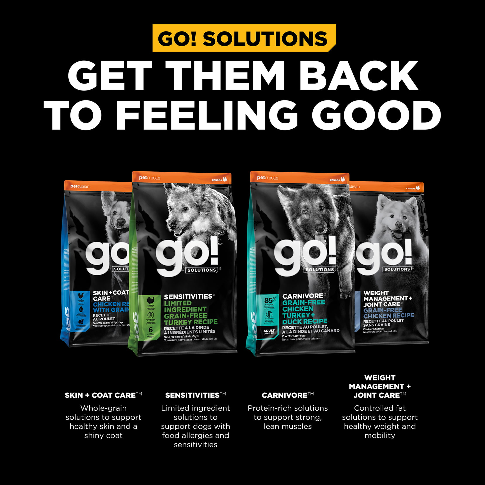 Go! Solutions Weight Management + Joint Care Grain-Free Chicken Recipe solutions overview