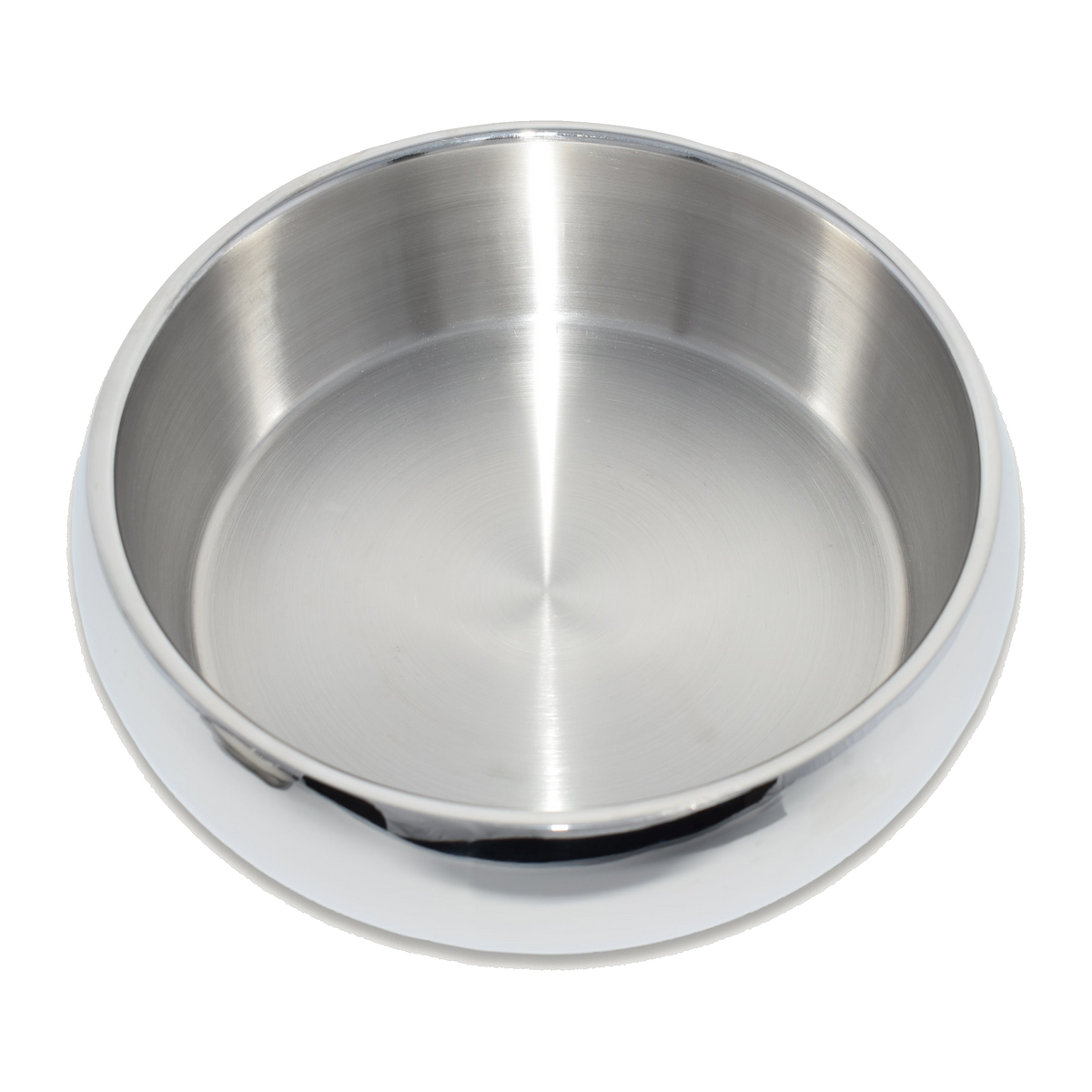 Goo-eez Double Wall Stainless Steel Bowl seen from above, seamless interior