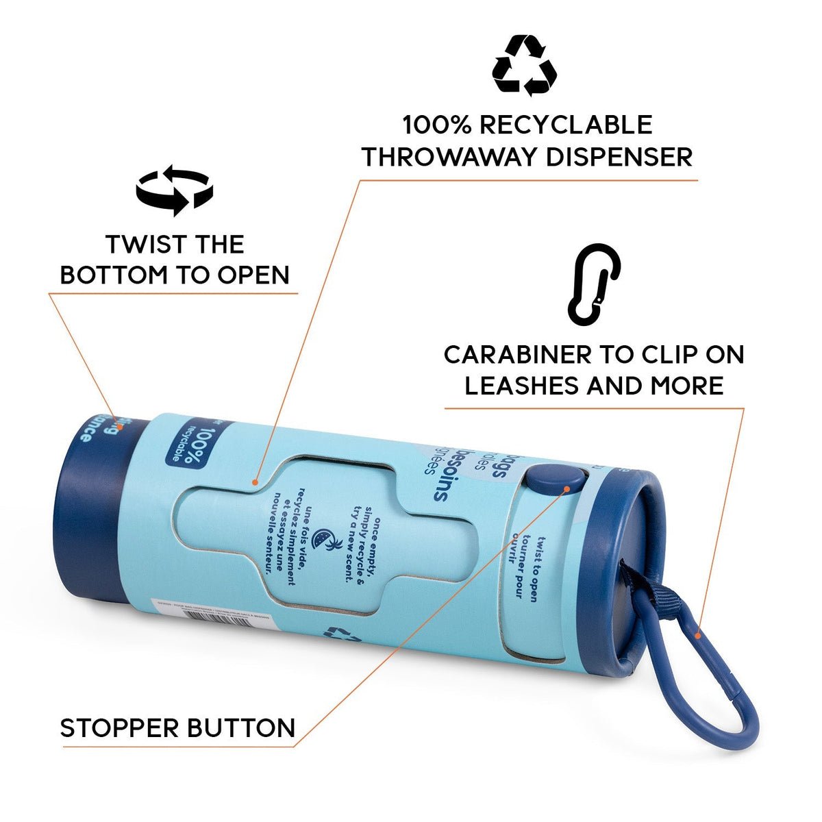 Goo-eez Throwaways features diagram, Watermelon Breeze tube