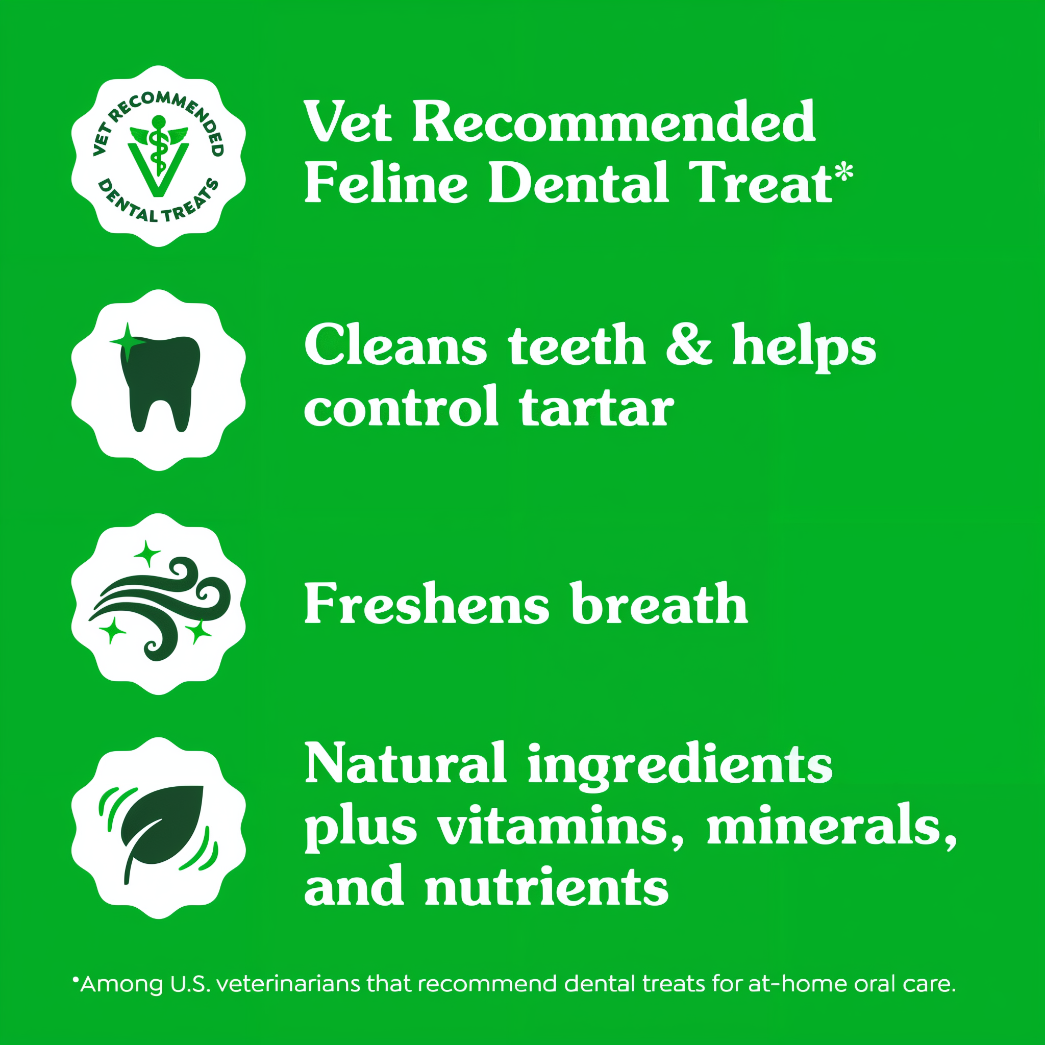 Greenies Feline Dental Savory Salmon Flavor Cat Treats key benefit