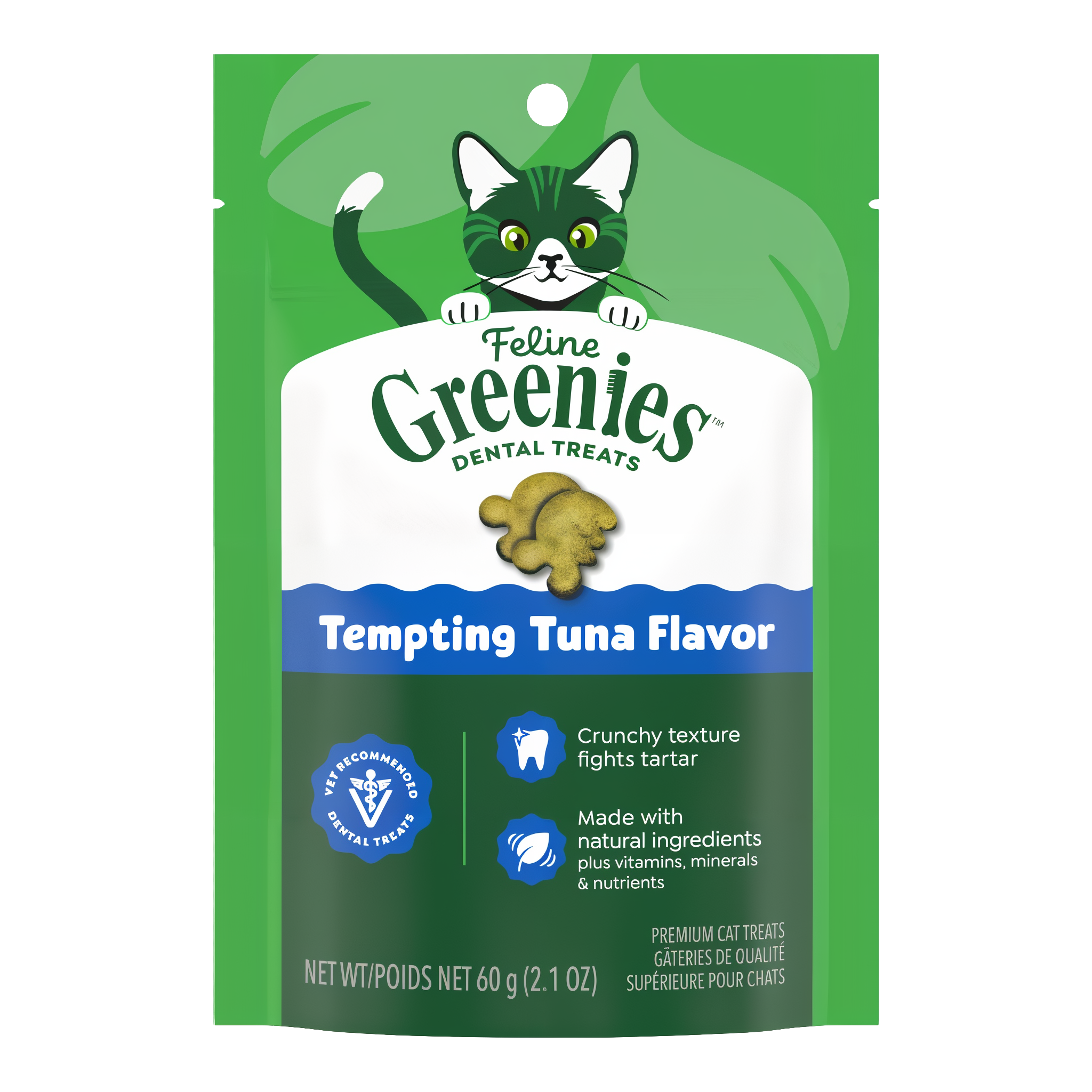 Greenies Feline Dental Tempting Tuna Flavor Cat Treats 2.1 oz pouch #2.1 OZ