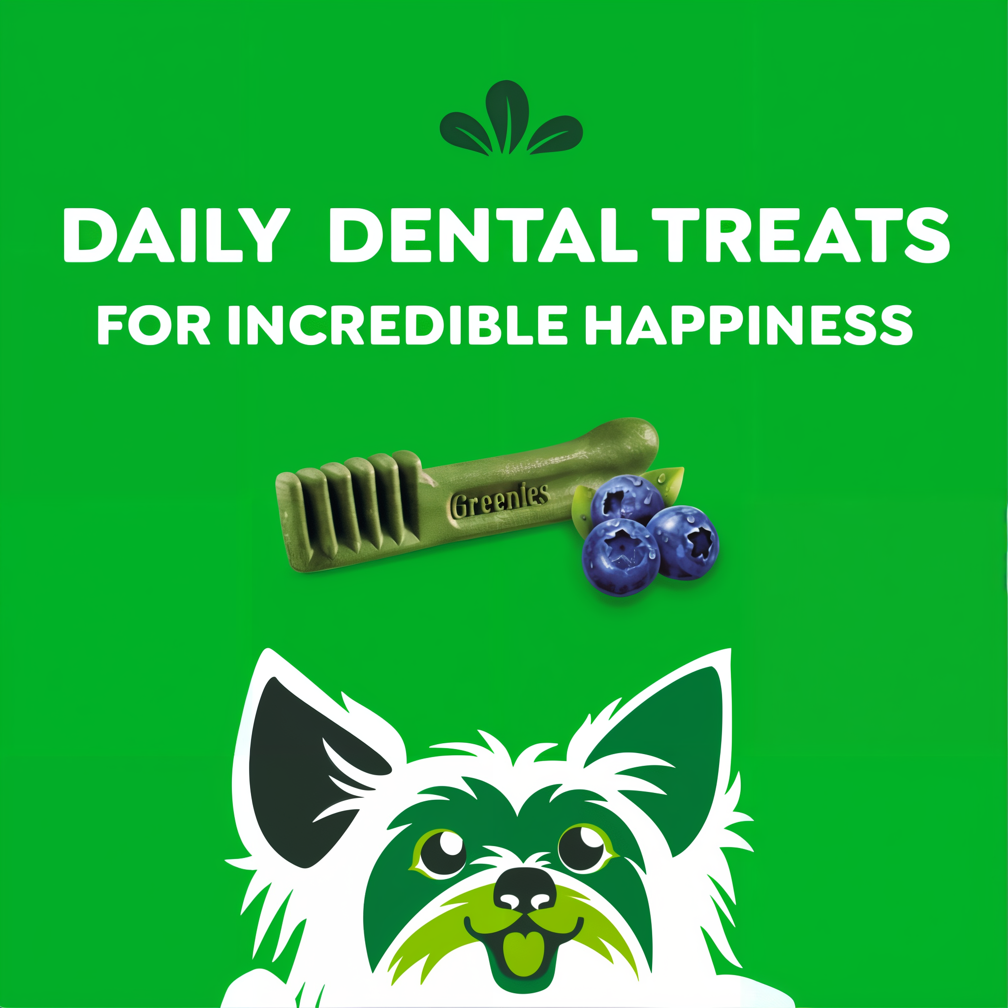 Greenies Teenie Natural Dental Dog Treats Blueberry Flavor feeding guidelines