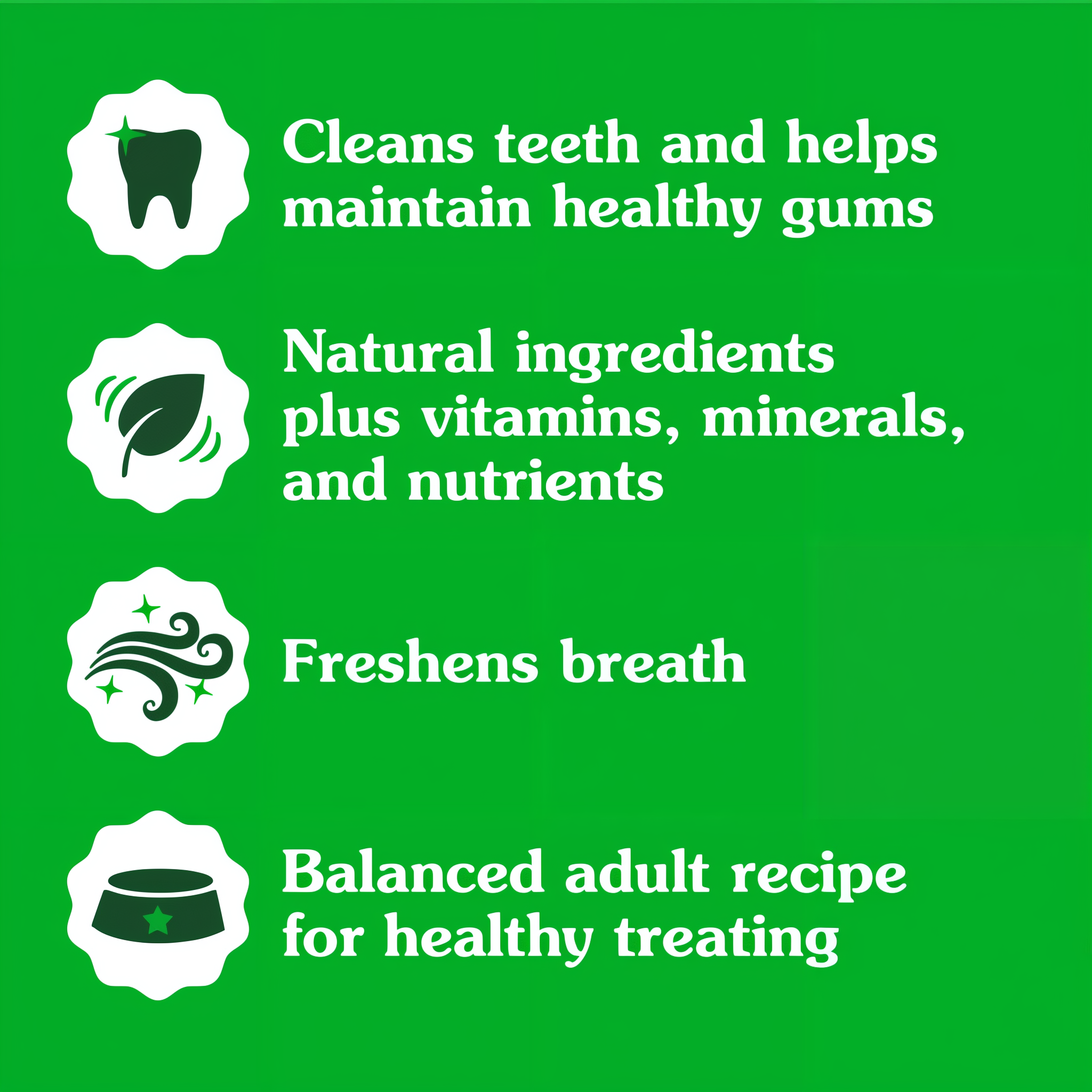 Greenies Teenie Natural Dental Dog Treats Blueberry Flavor key benefit
