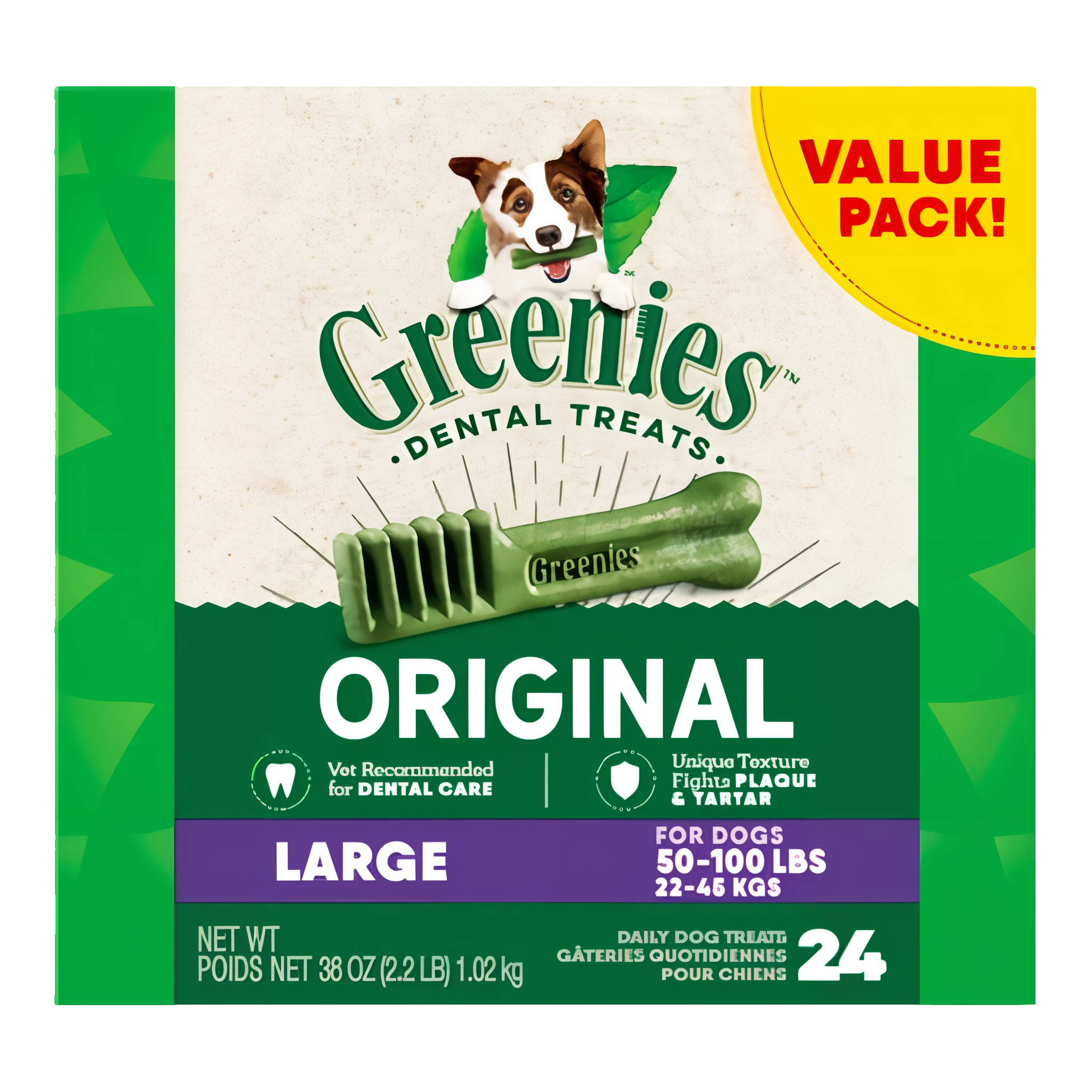 Greenies Original Large Natural Dog Dental Care Dog Treats