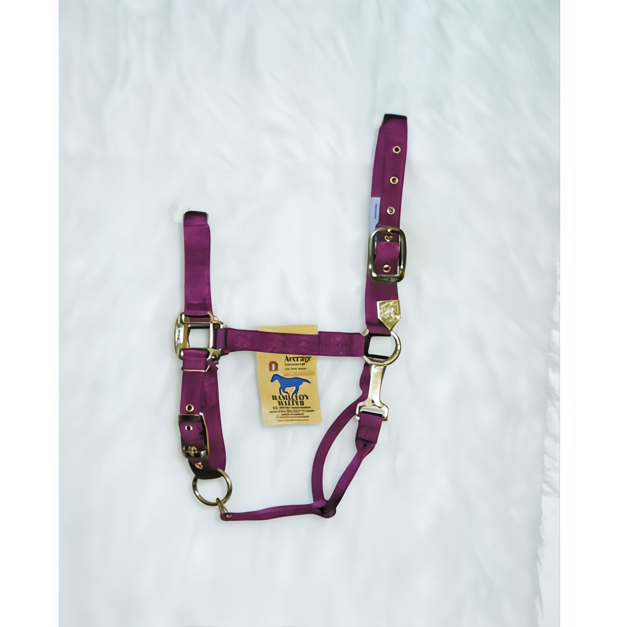 Wine colored Hamilton Halter Company Adjustable Chin Halter With Snap, Average size. #Wine#Average