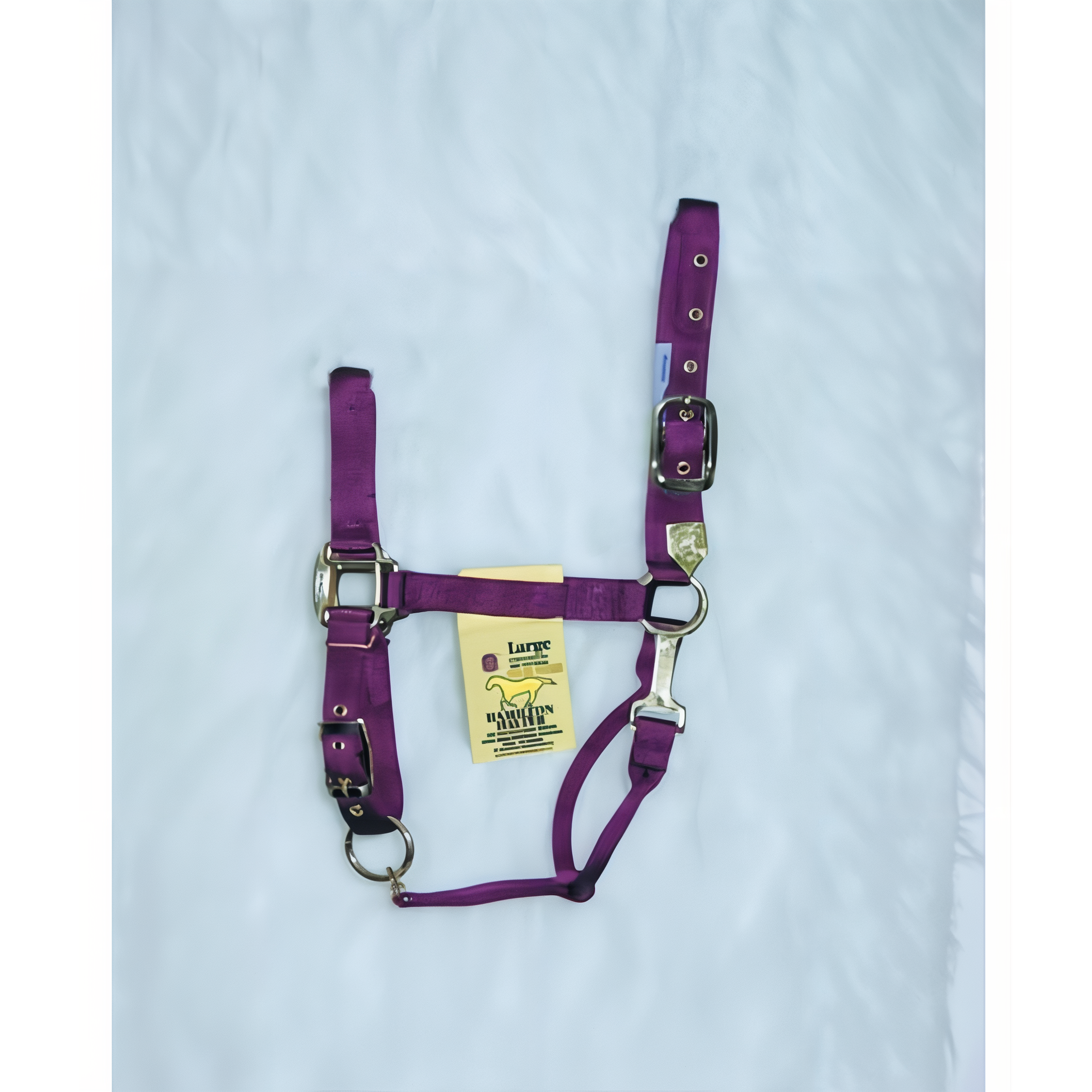 Hamilton Halter Company adjustable chin horse halter with snap, wine color, large size.