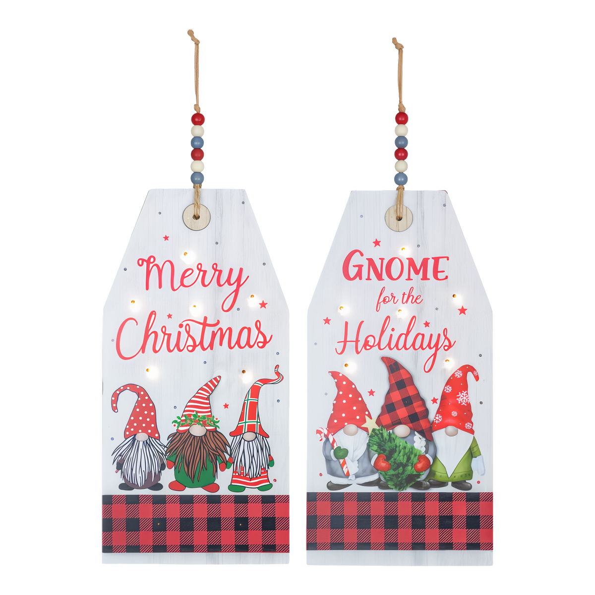 Hanna's Handiworks Merry Gnome Tag Hanger with Lights -- product image