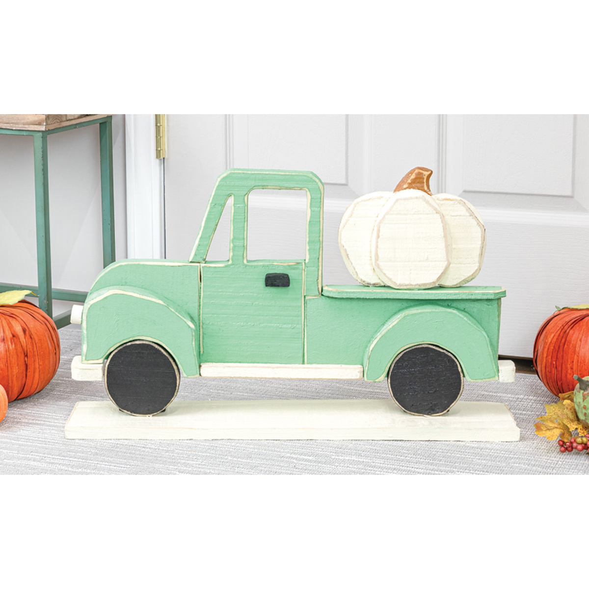 Hanna's Handiworks Wooden Truck with Pumpkin -- lifestyle