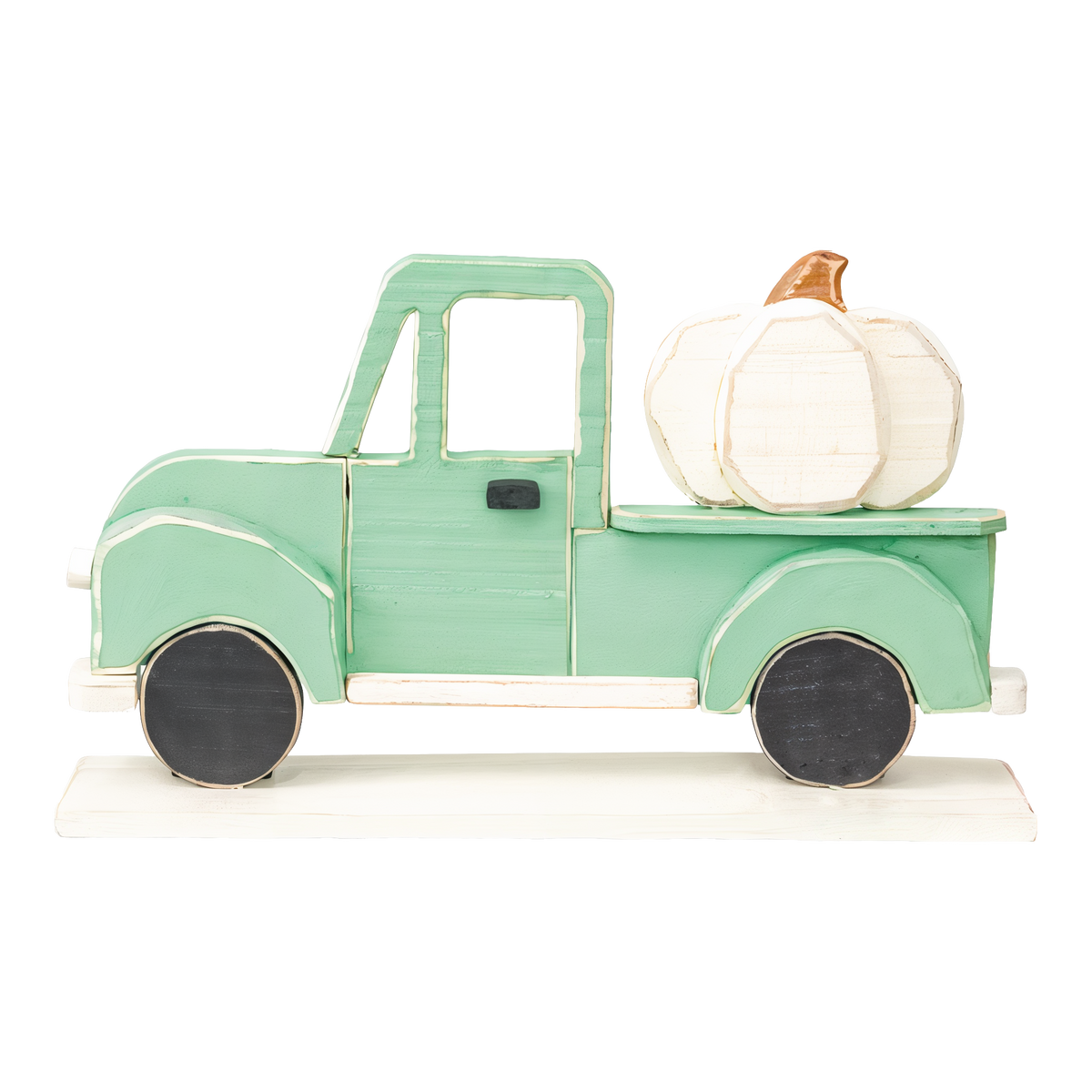 Hanna's Handiworks Wooden Truck with Pumpkin -- product image