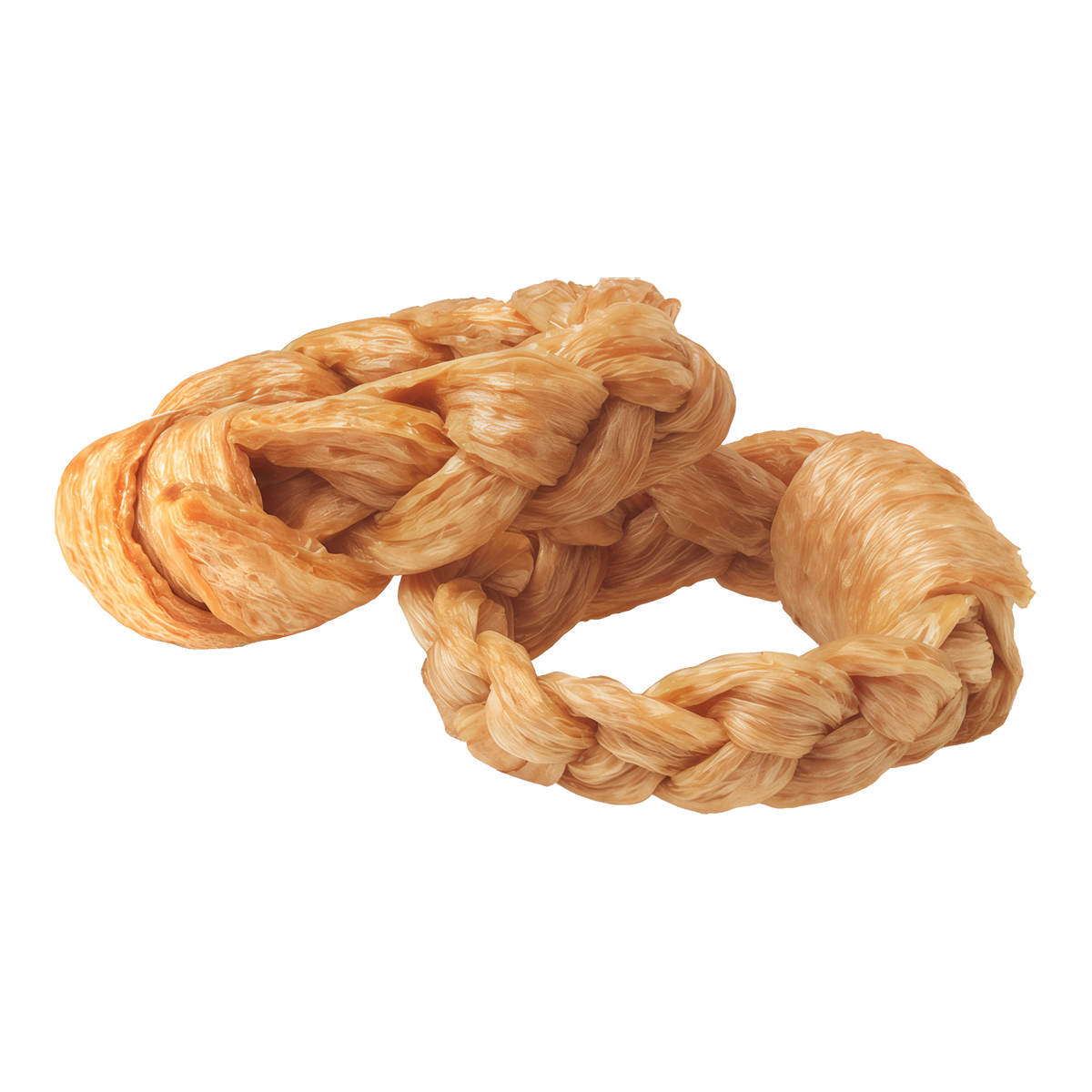 Harvest Moon Hide Free Puffed Peanut Butter Braided Rings treat close-up