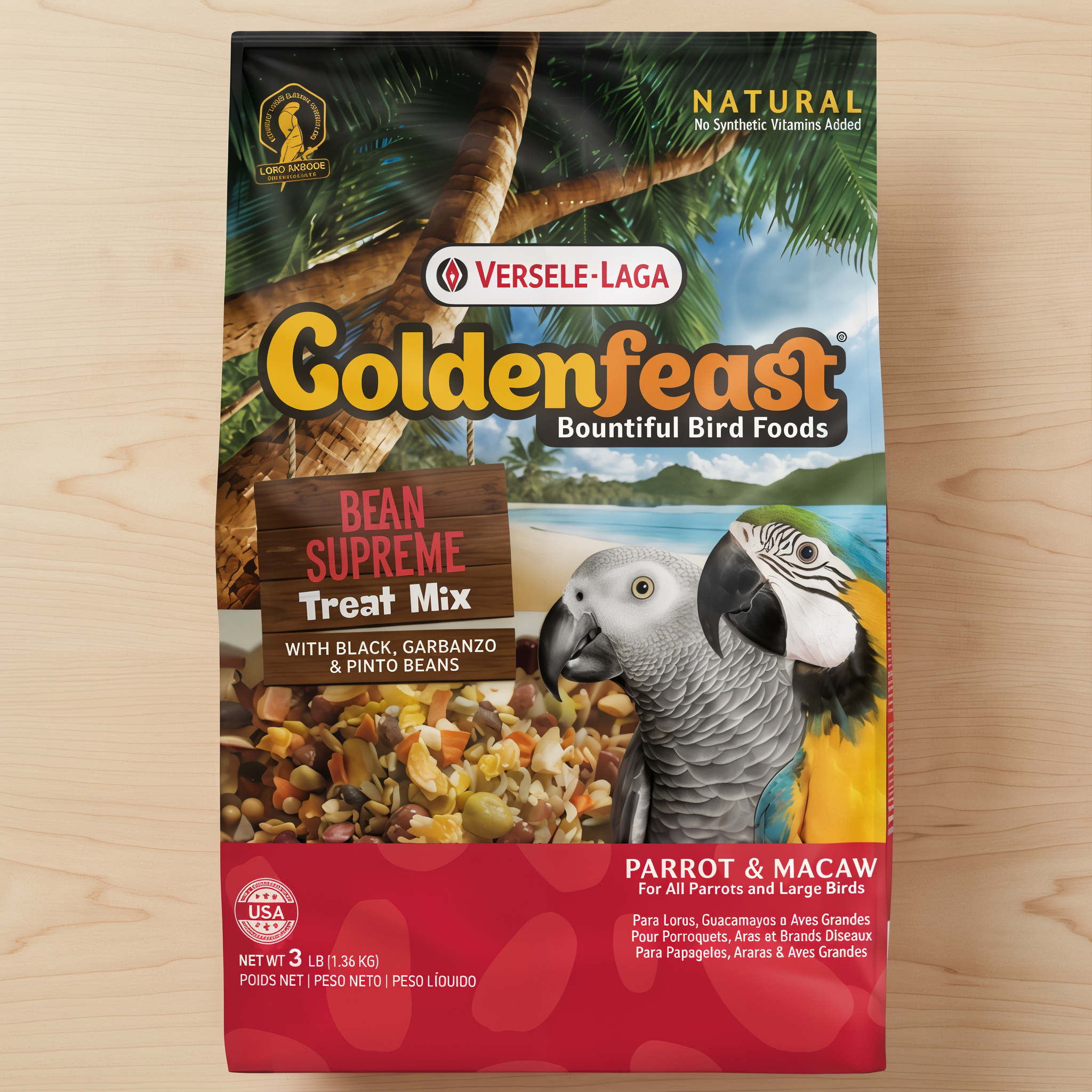 Higgins Group Goldenfeast Bean Supreme Treat Mix for Parrots & Macaws