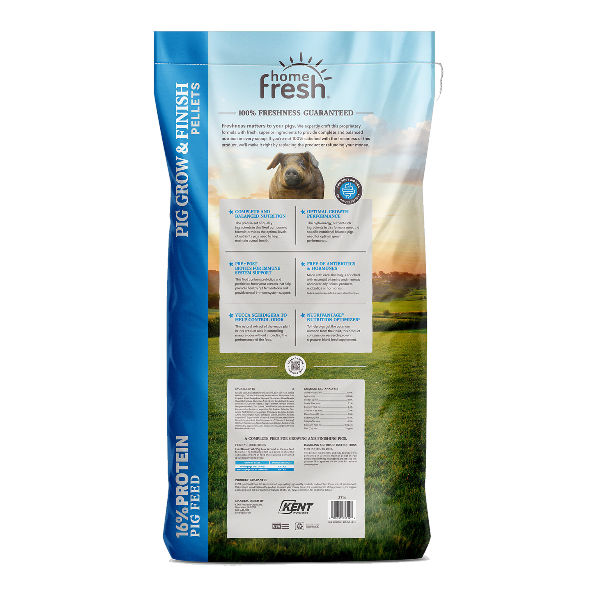 Home Fresh Pig Grow & Finish Pellet piggrowfinish pellets 50lb back nousa