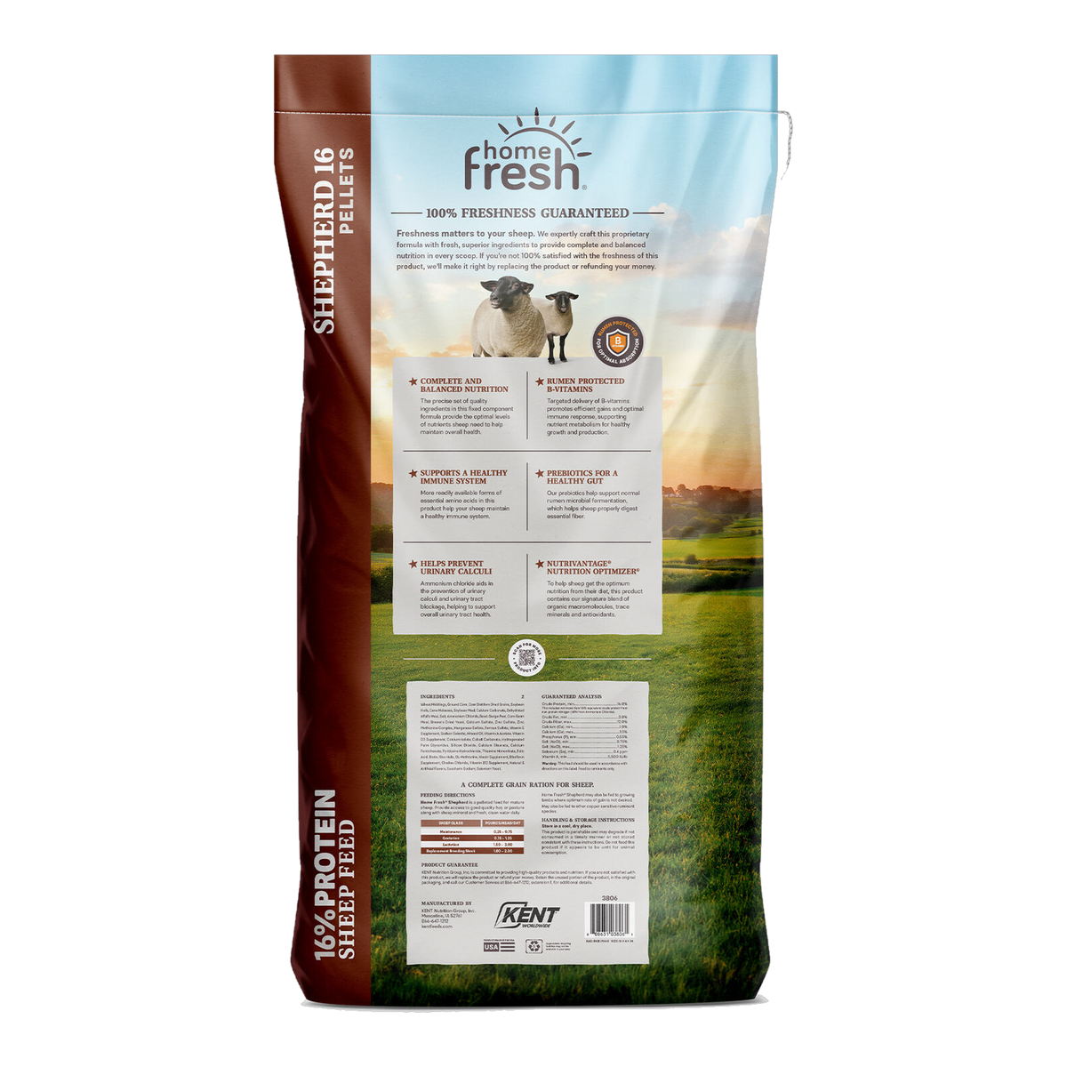 Home Fresh Shepherd 16 Sheep Feed shepherd16 pellets 50lb back nousa