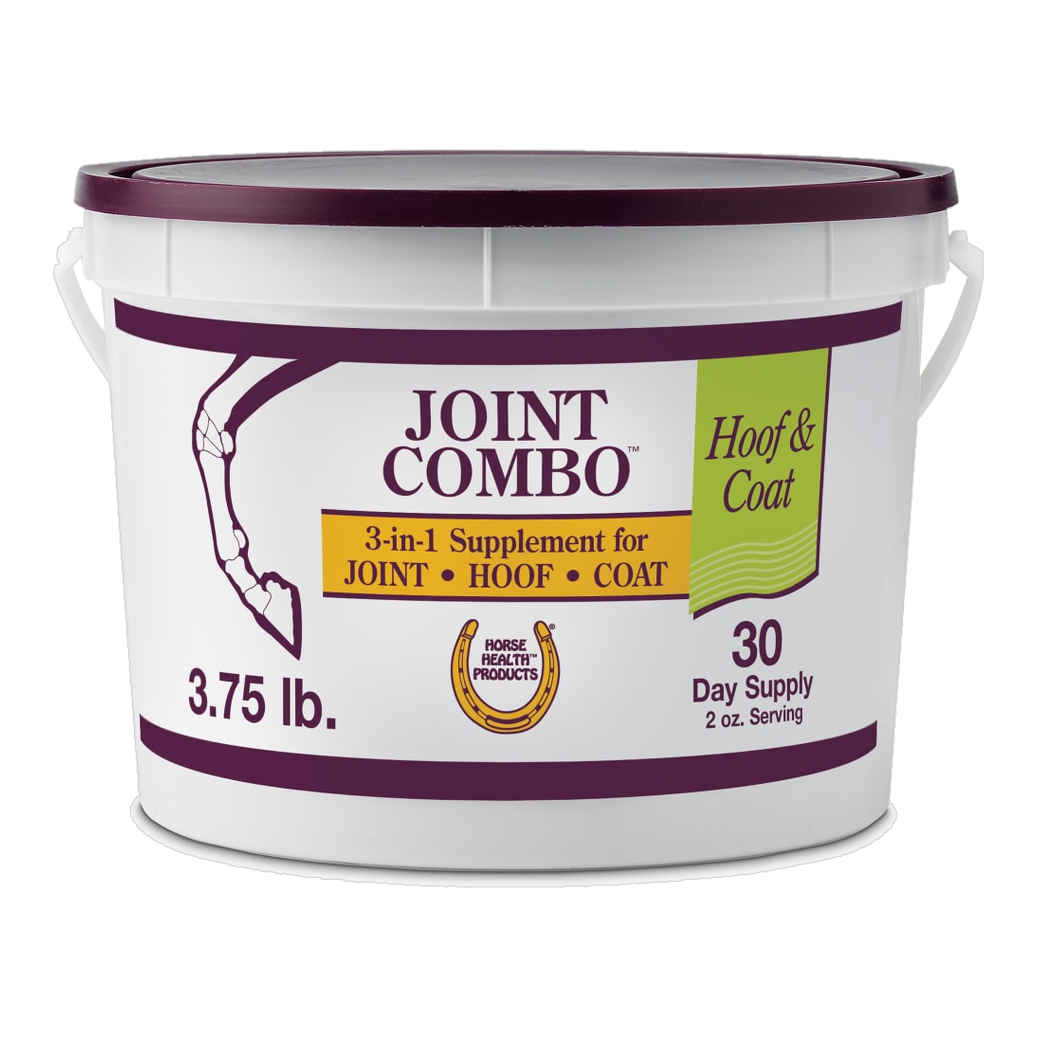 Horse Health Joint Combo Hoof & Coat package showing size