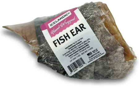 Icelandic Fish Ear - Pig Ear Hand-Wrapped In Cod Skin - Dog Treat