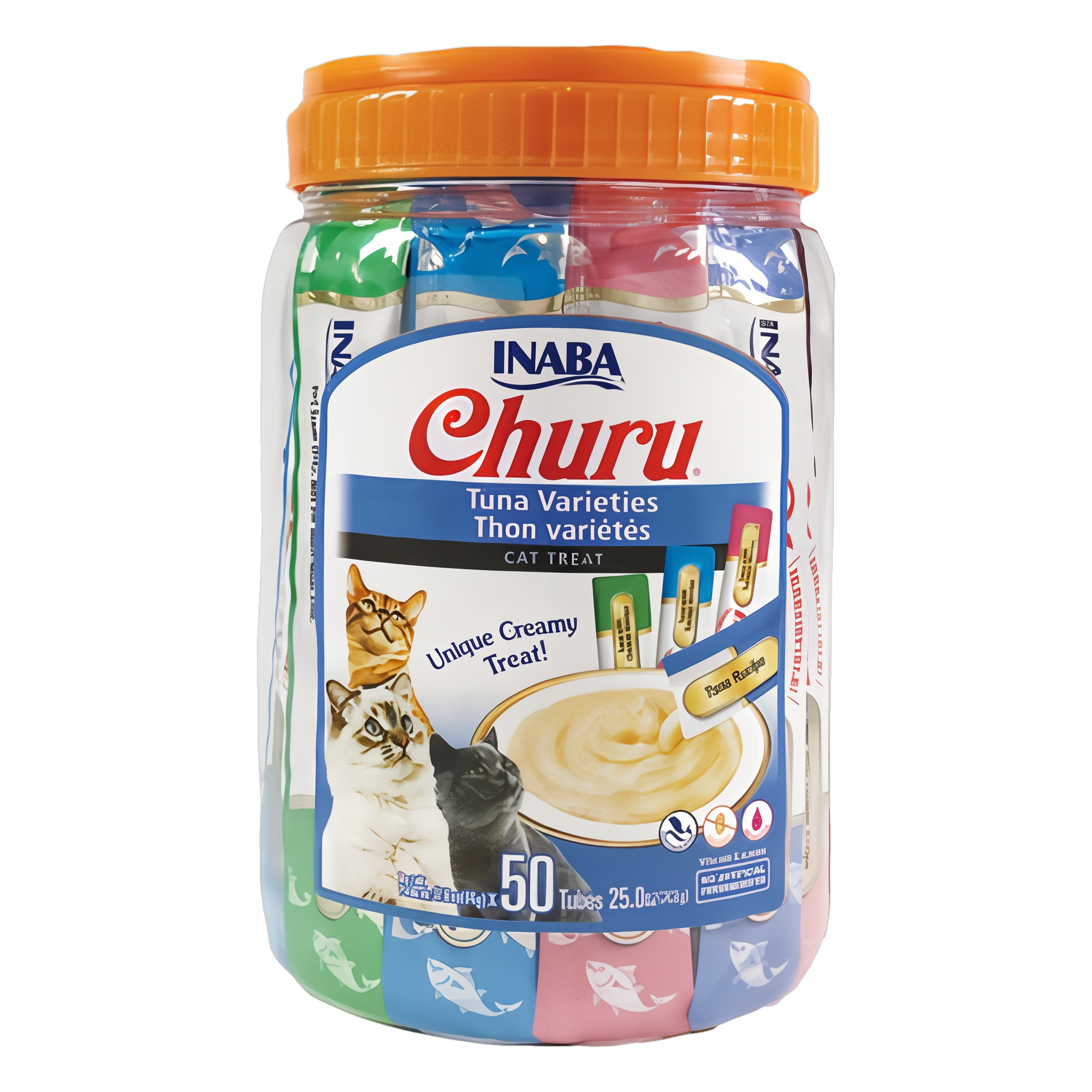 Inaba Churu Tuna Variety Jar Cat Treats, 50 tubes package