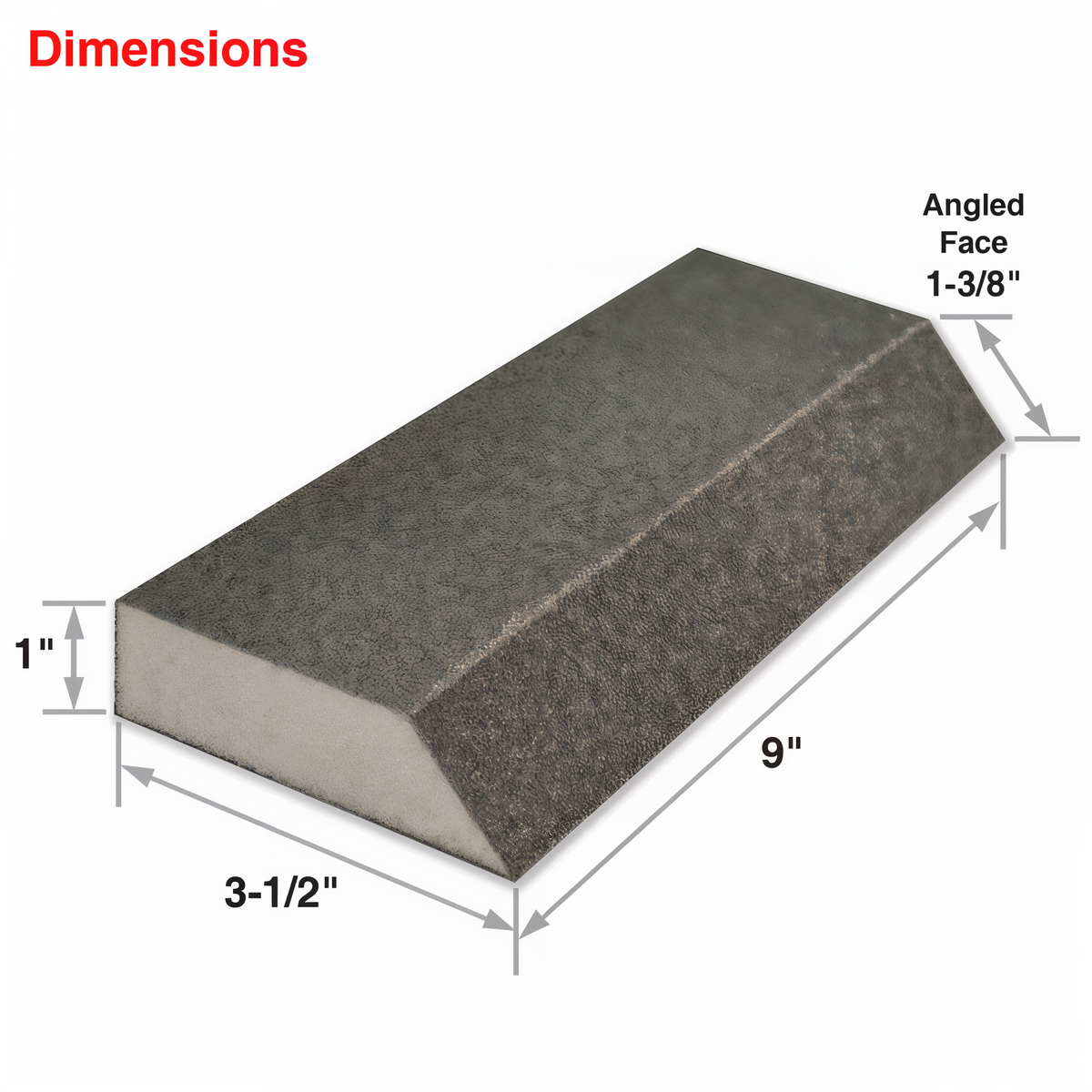 IVY Classic Angled XL Sanding Sponge -- diagram