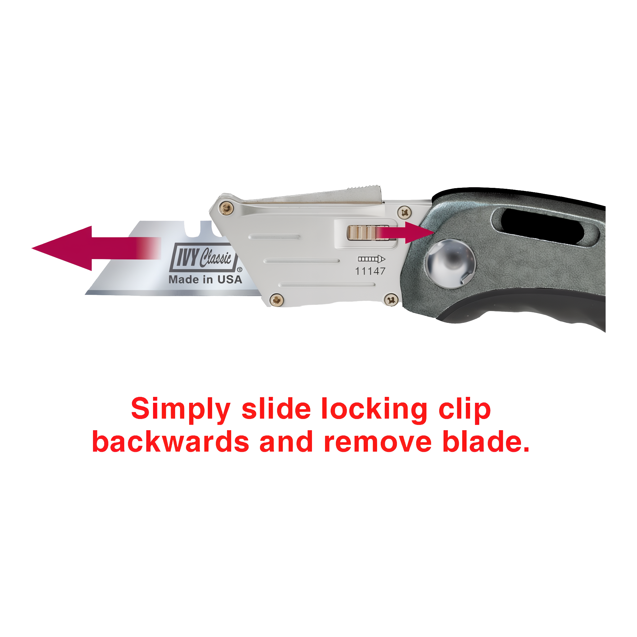 IVY Classic Hinge-Loc knife profile detail showing the locking hinge mechanism