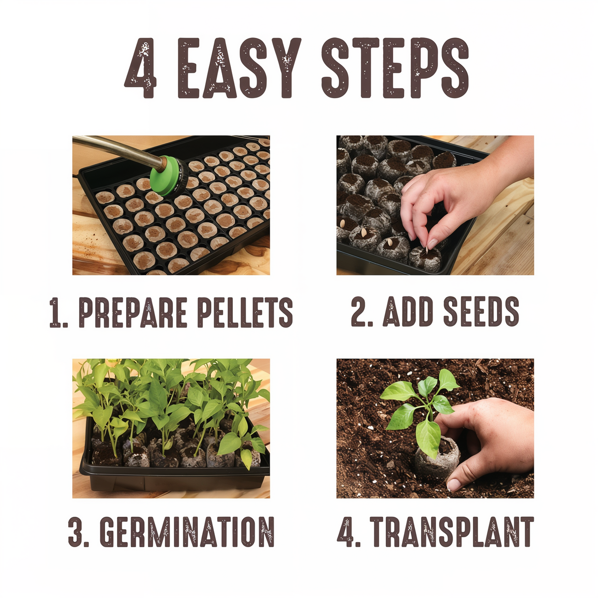 Jiffy Seed Starting 50mm Peat Pellet Refills 16 Pack -- diagram