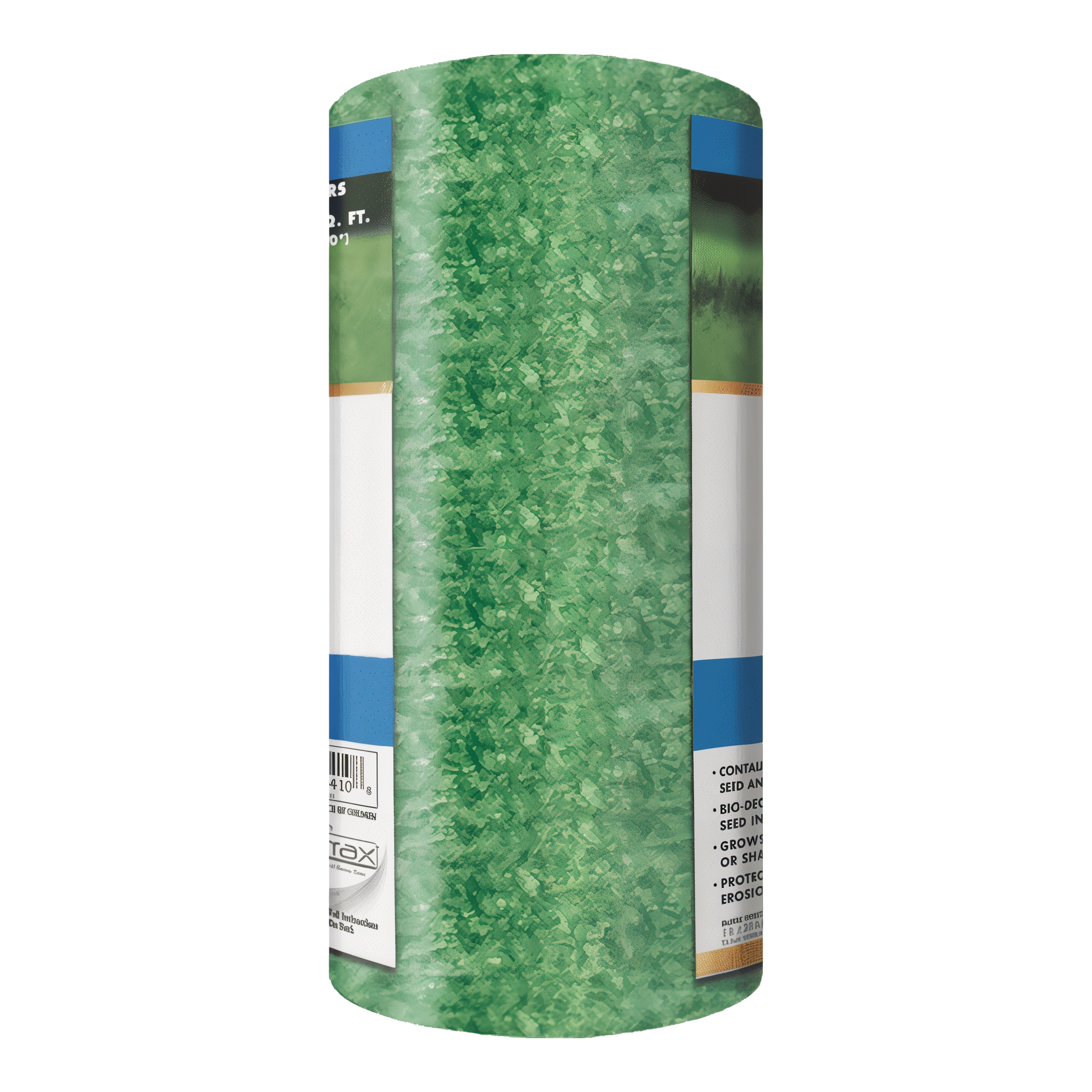 The Jonathan Green Black Beauty grass seed roll partially unrolled, showing the green biodegradable seed mat embedded with grass seed and starter fertilizer