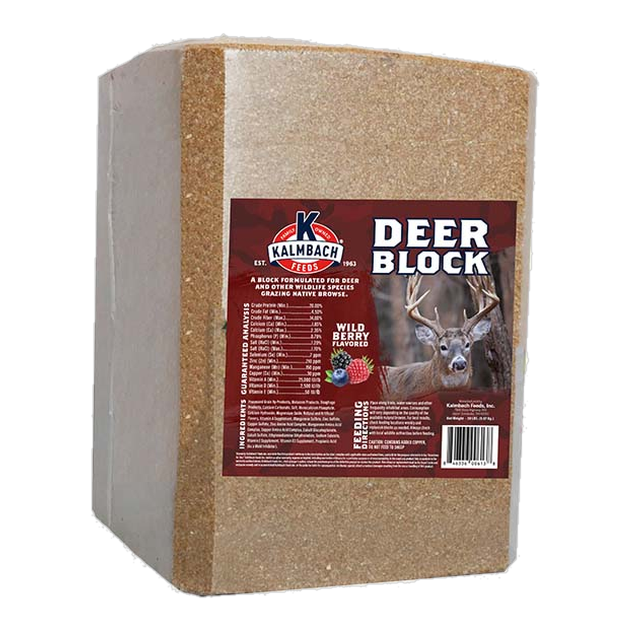 Kalmbach Feeds Deer Block Wild Berry 30 lb wild berry flavored deer attractant block #30 lb