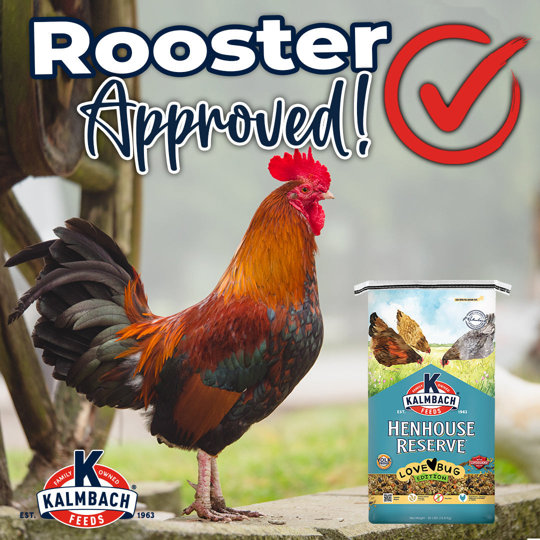 Rooster Approved graphic with Henhouse Reserve Love Bug Edition bag