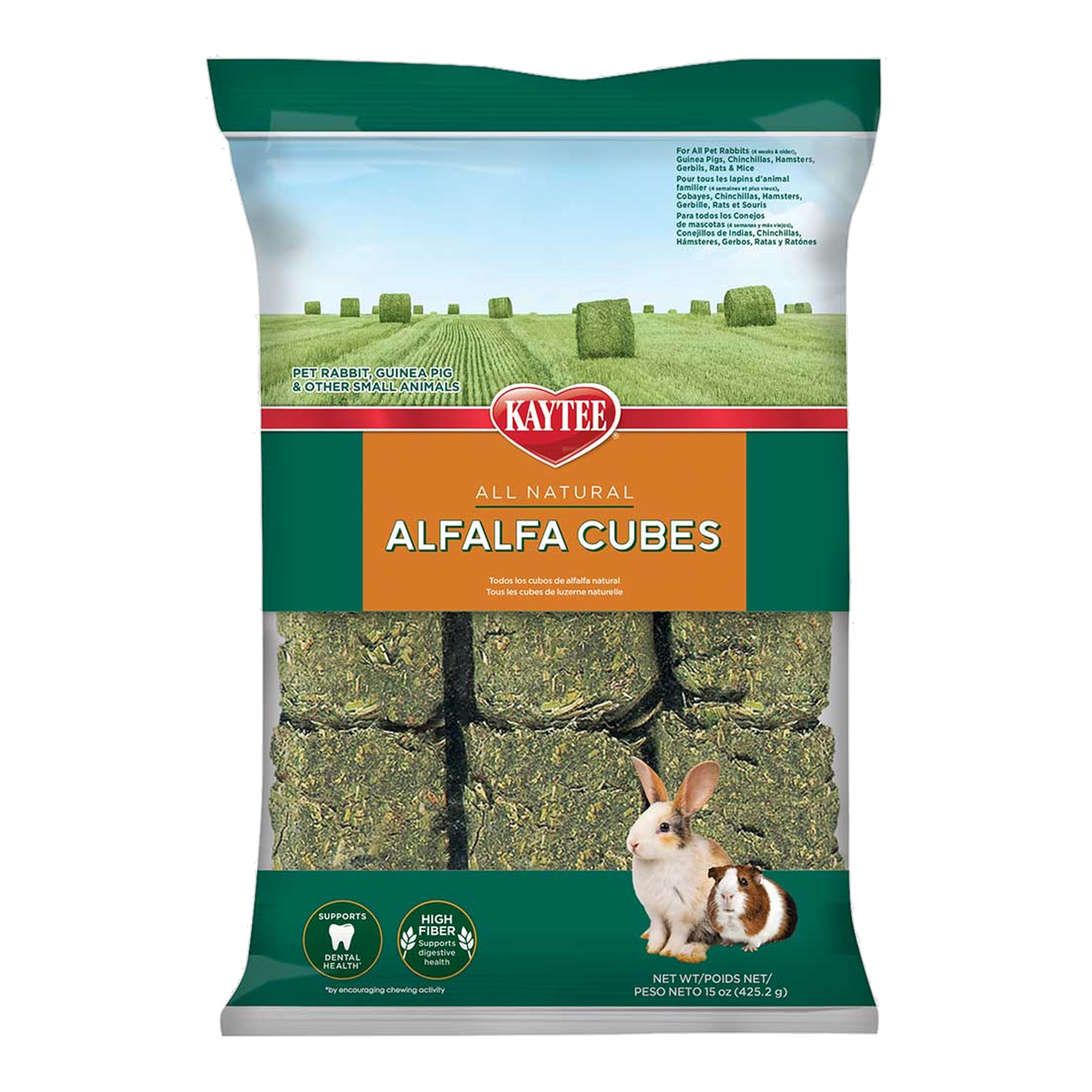 Kaytee Alfalfa Cubes, 15 Ounce package front
