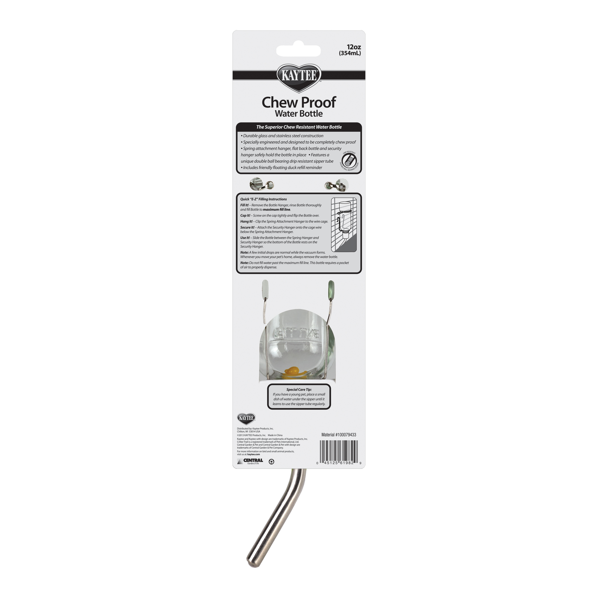 Kaytee Chew-Proof Water Bottle package back