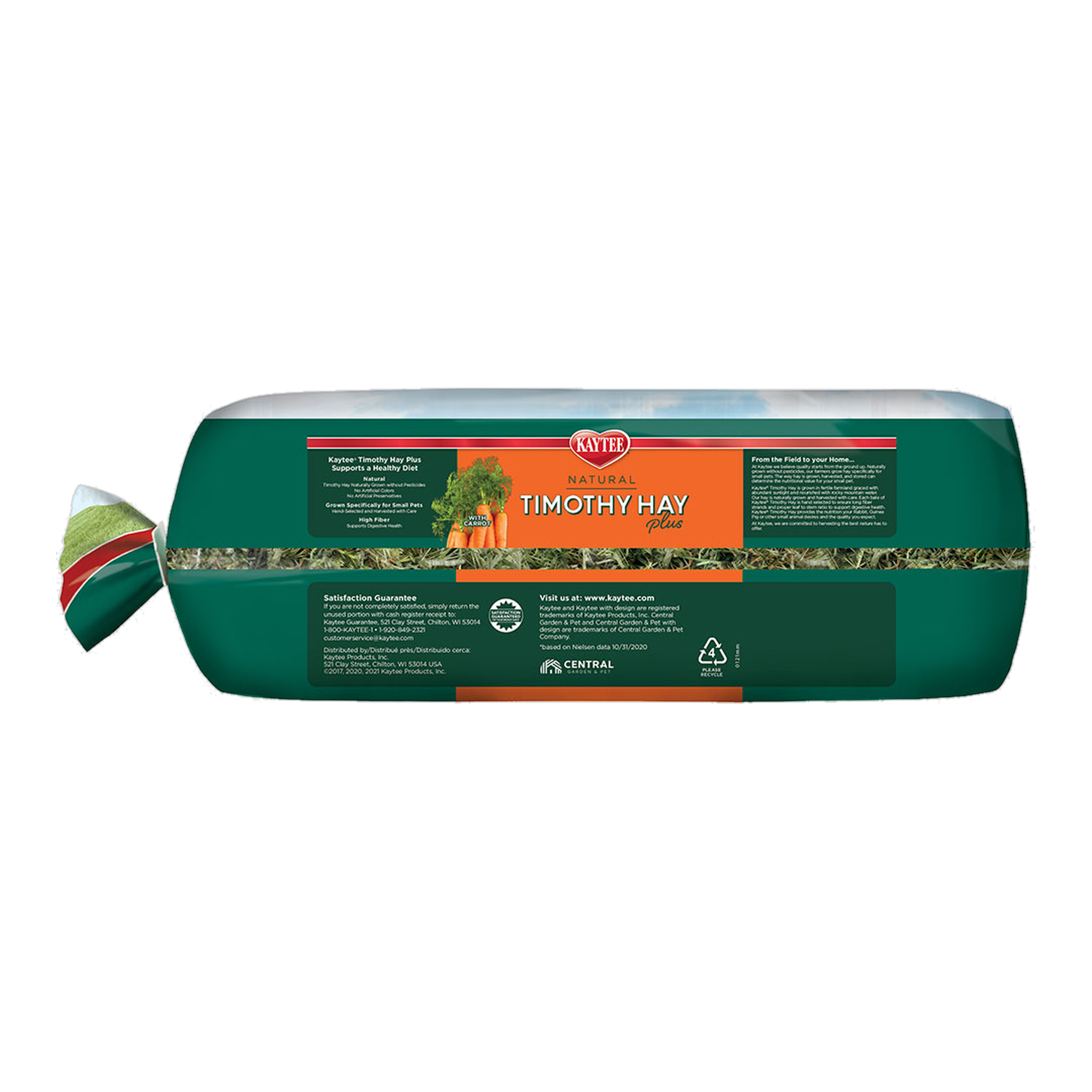 Kaytee Timothy Hay Plus Carrots, 24 Ounce package back