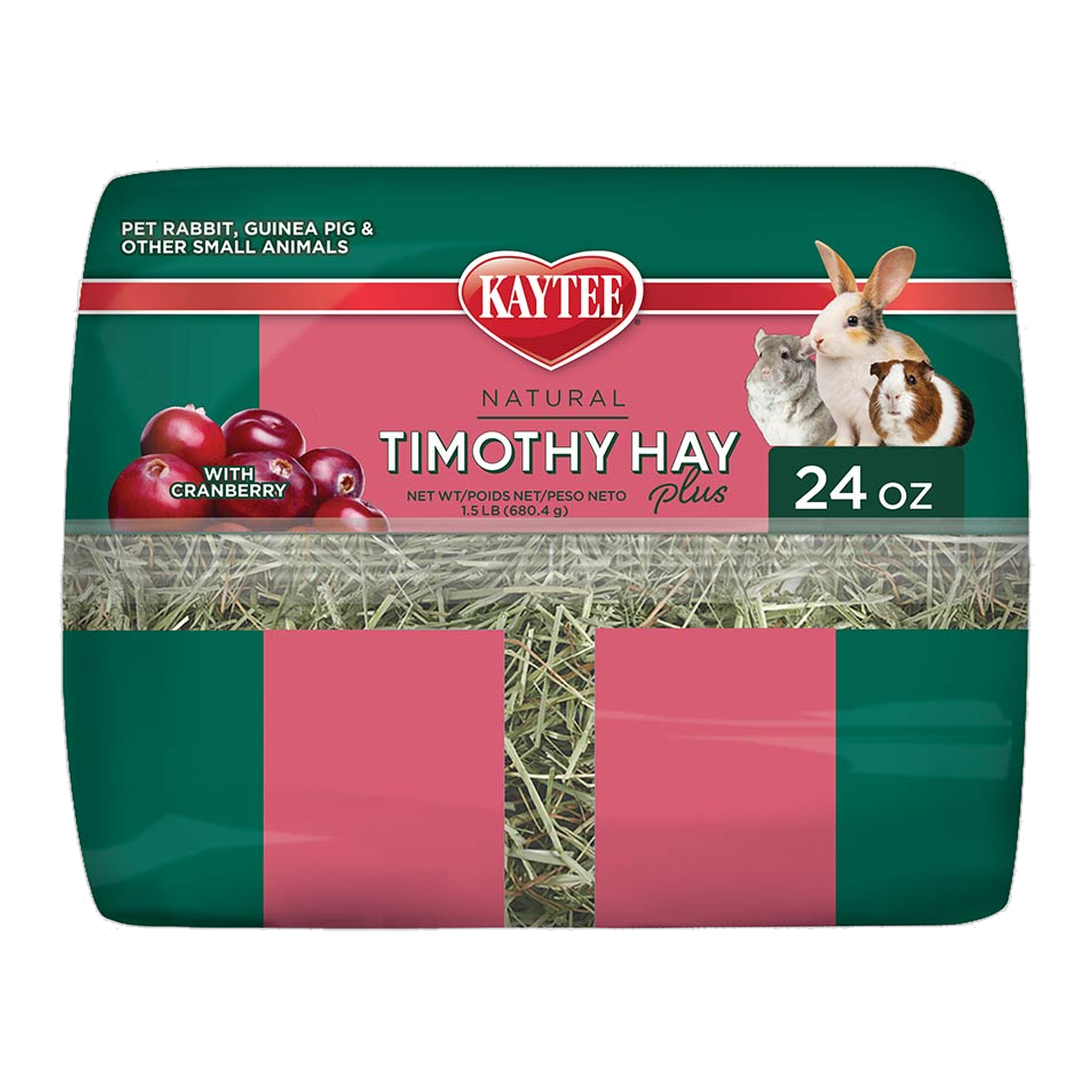 Kaytee Timothy Hay Plus Cranberries, 24 Ounce package end