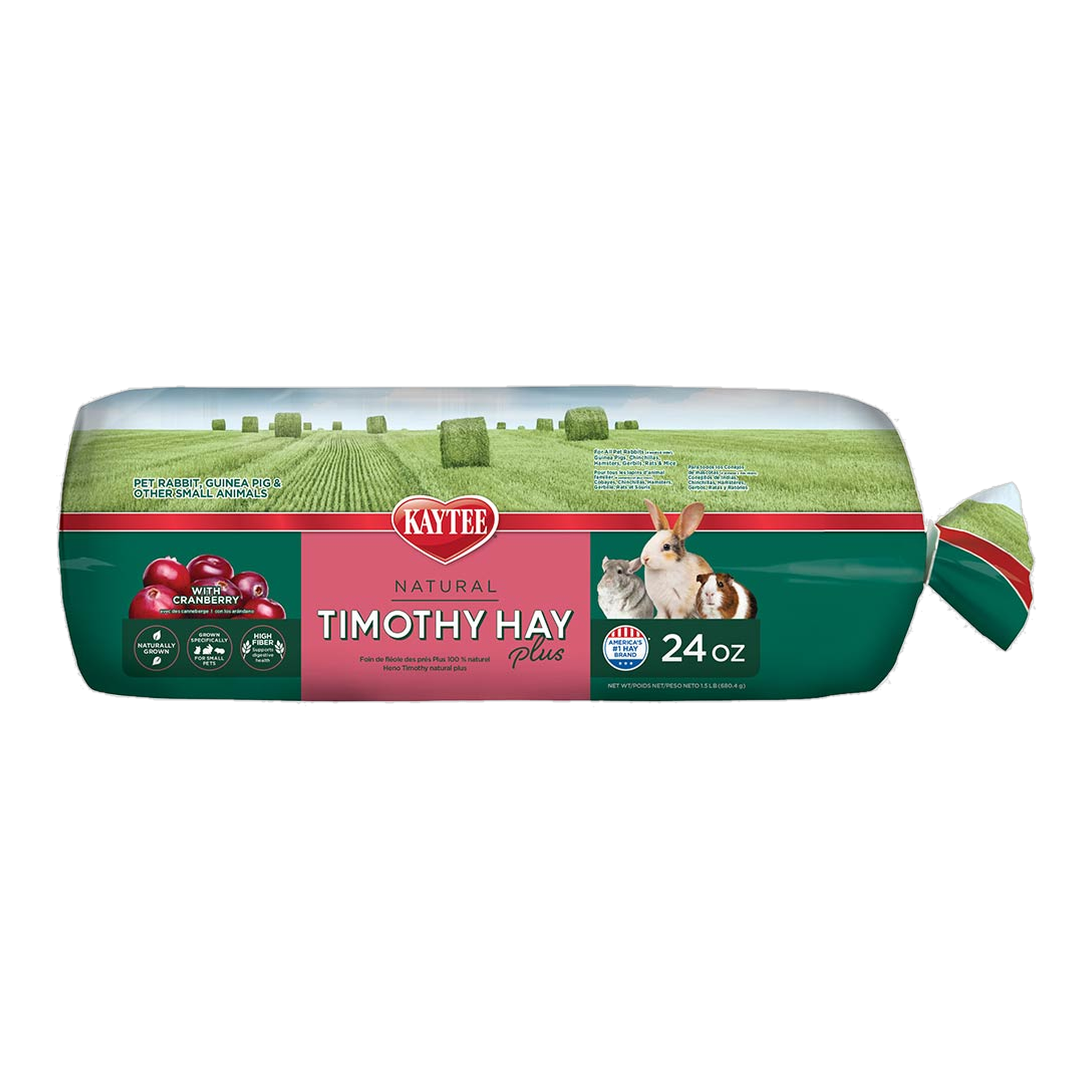 Kaytee Timothy Hay Plus Cranberries, 24 Ounce package front