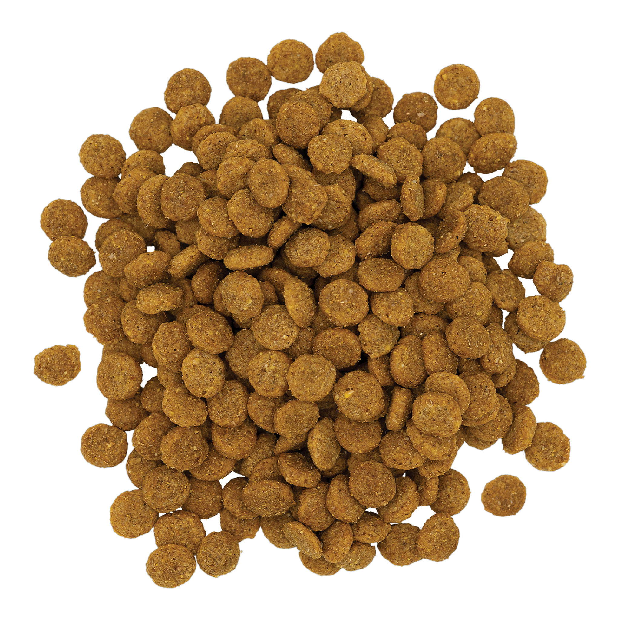 Pile of Barn Cat kibble with the optimized shape that helps clean teeth while chewing