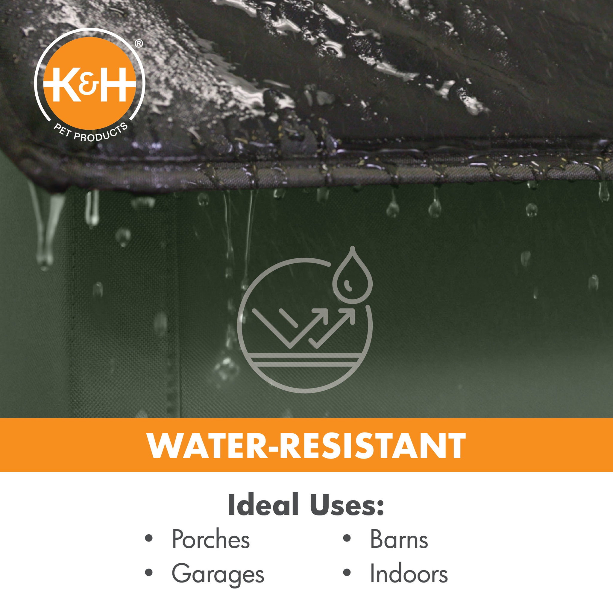 K&H Outdoor Heated Kitty House water resistant shell for porches, garages, barns and indoors