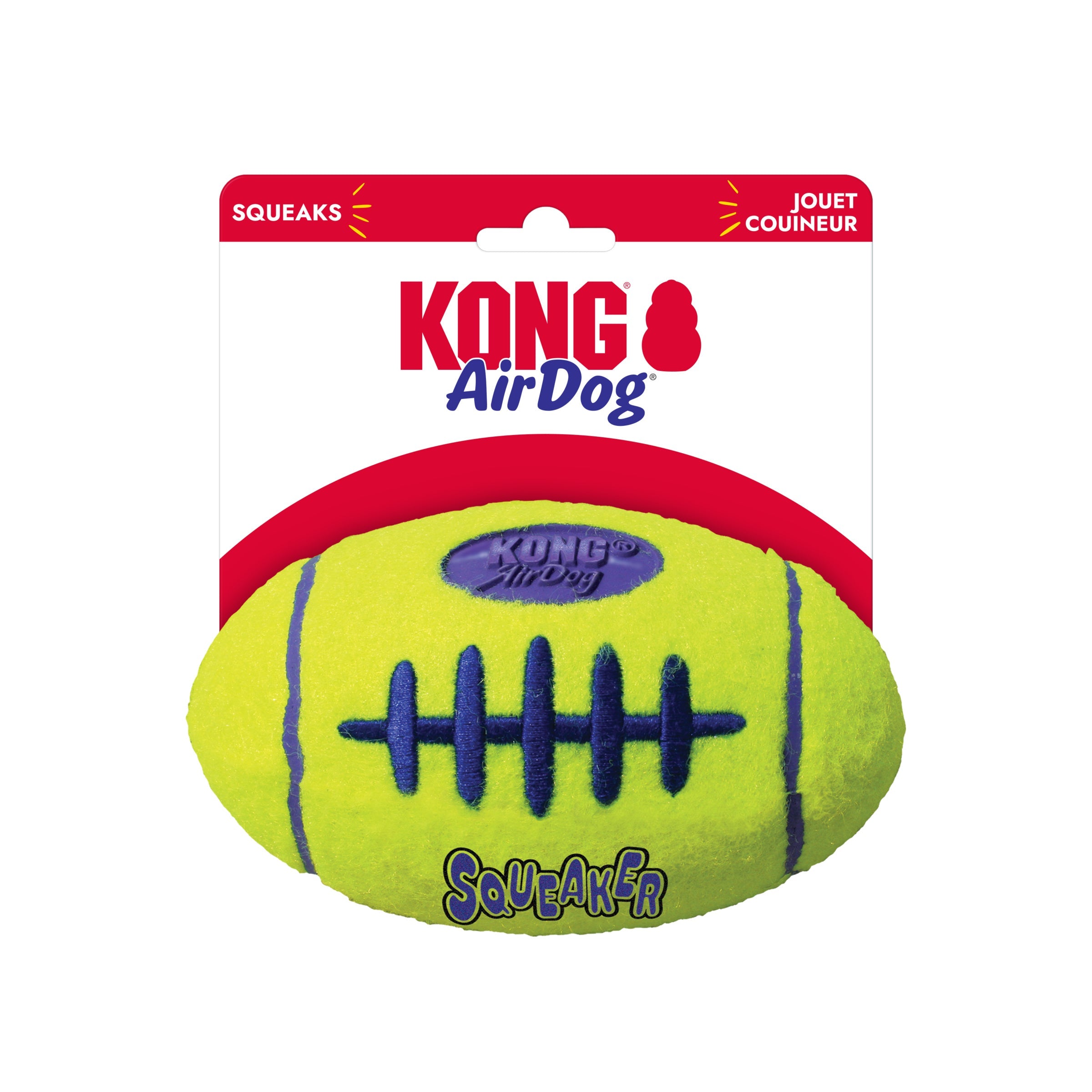 KONG AirDog Squeaker Football retail packaging