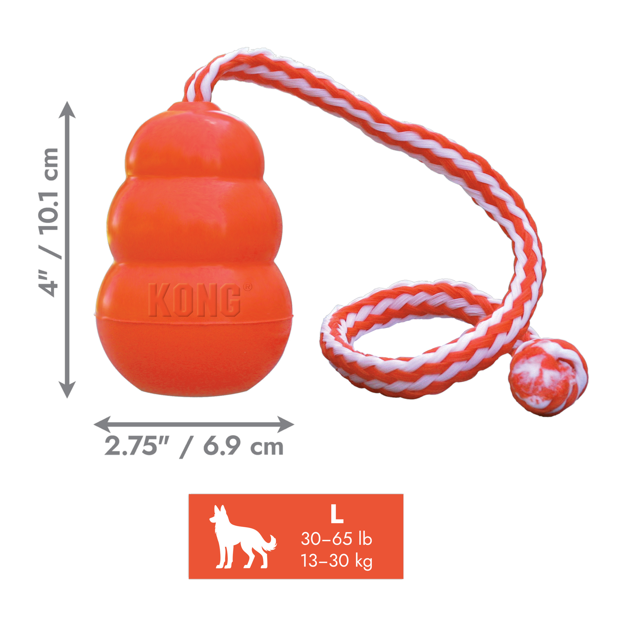 KONG Aqua Dog Toy Large dimensions 2.75 by 4 inches