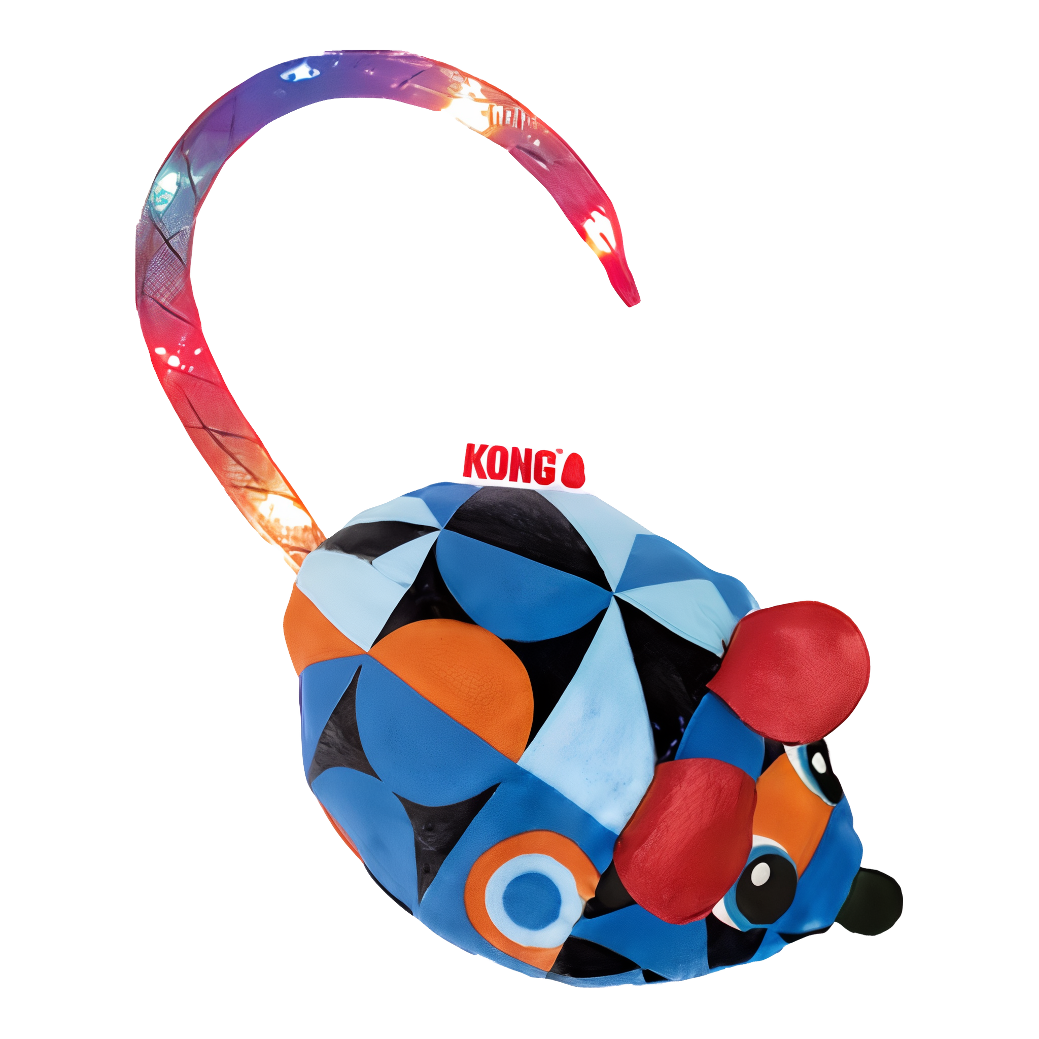 Flicker Mouse with motion-activated tail lit up